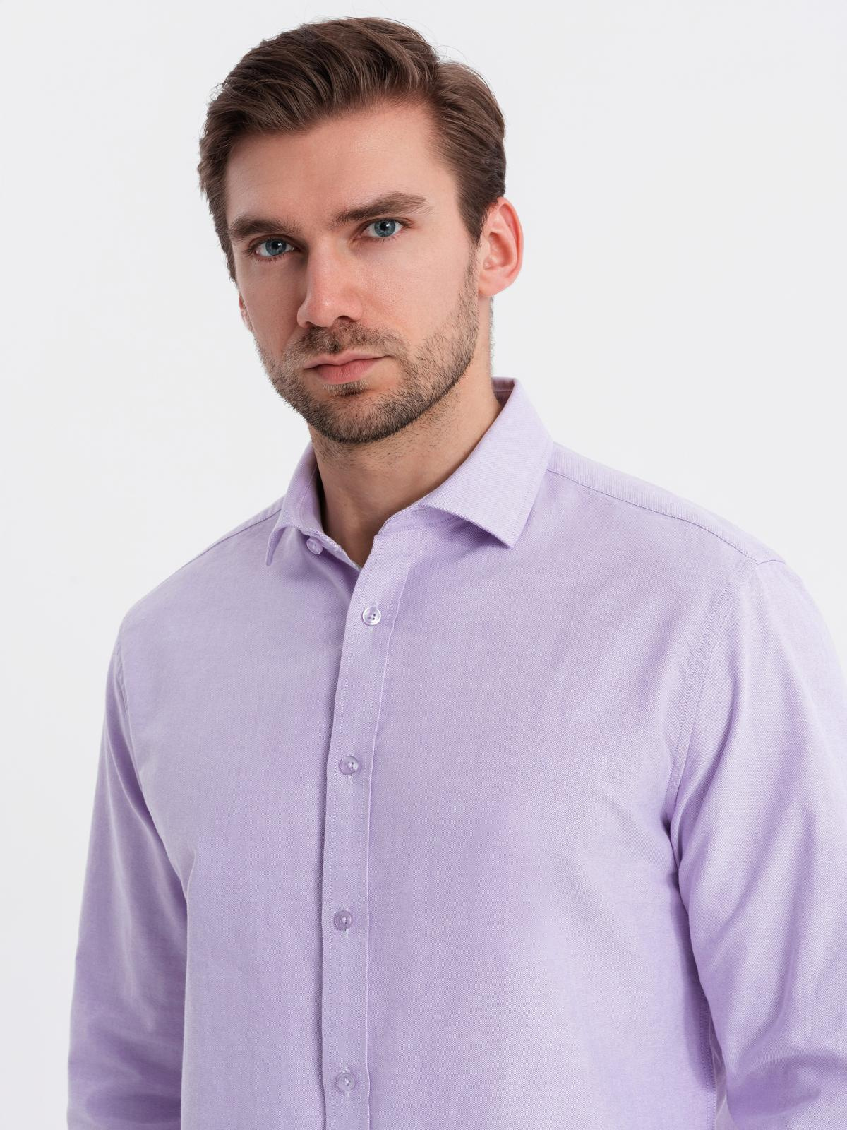 Ombre Men's cotton pastel oxford shirt - lavender