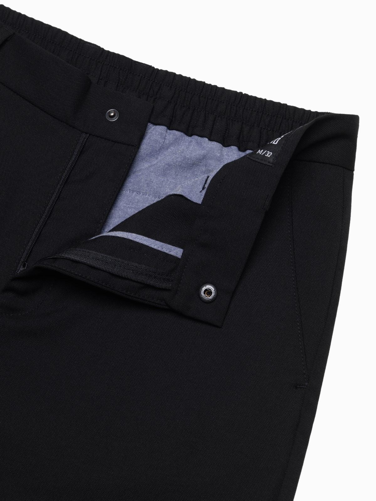 Ombre Men's REGULAR FIT chino pants with elastic waistband - black