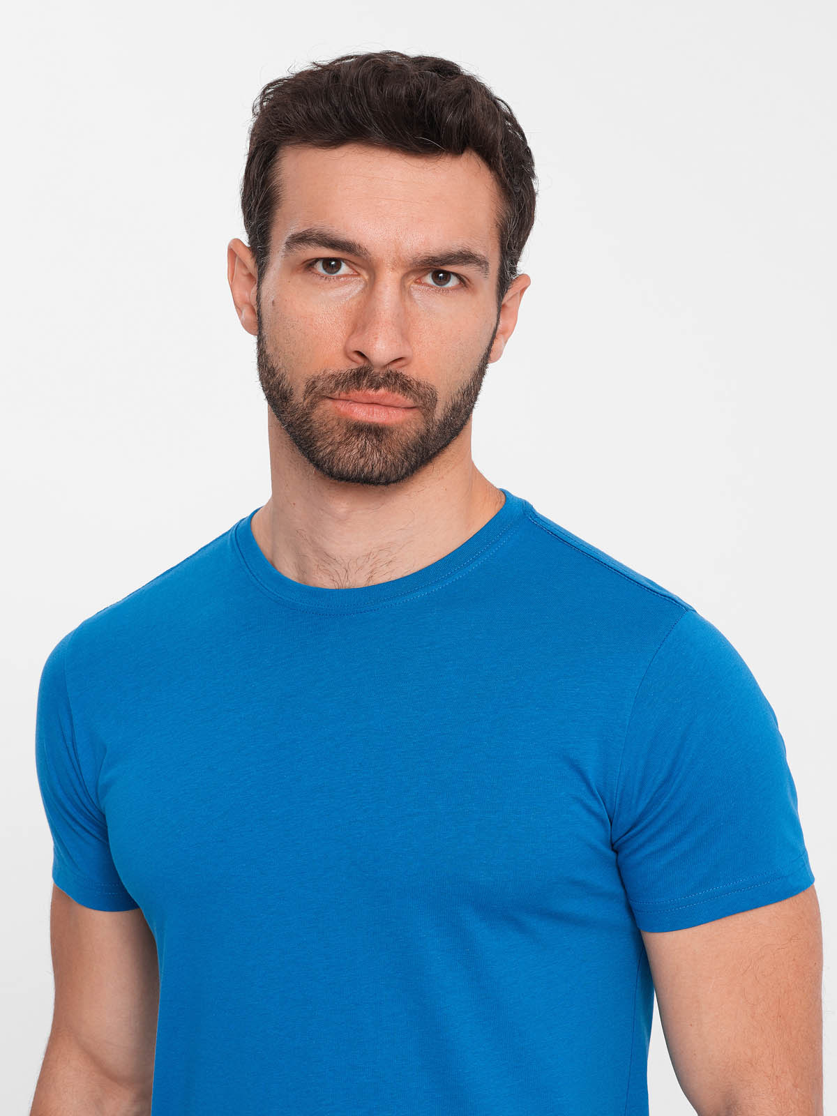 Ombre Men's classic cotton BASIC T-shirt - blue