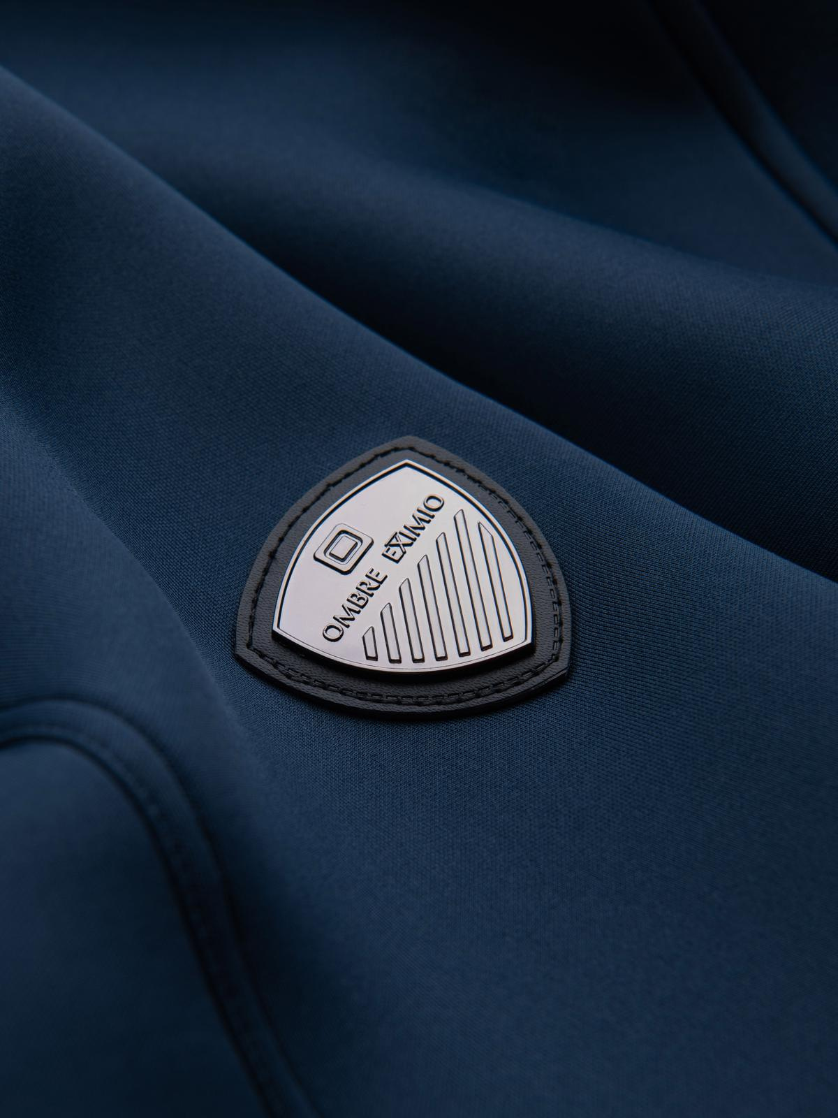 Ombre Men's quilted bomber jacket - navy blue