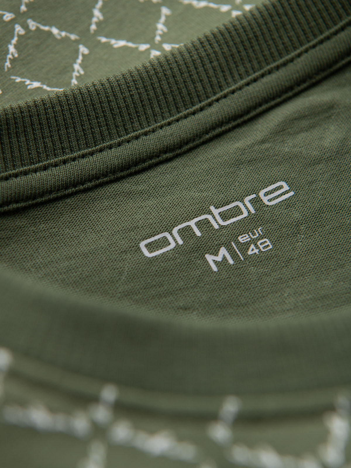 Ombre Men&#039;s full print knit shirt - olive