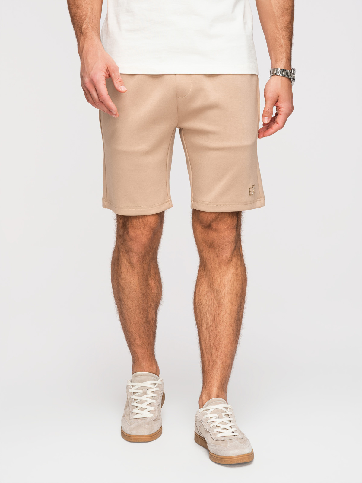 Ombre pánske šortky Regular Fit - béžové