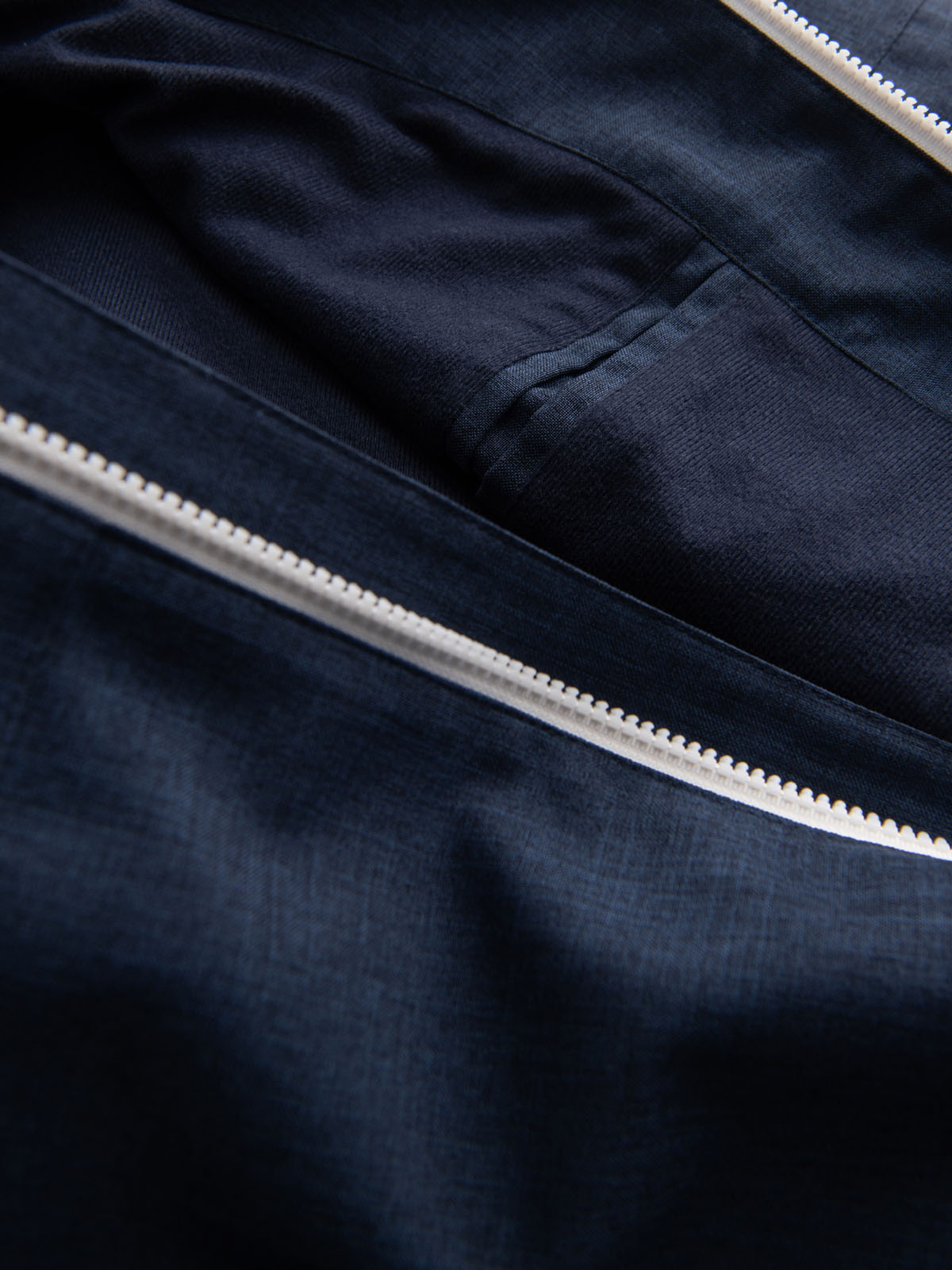 Ombre Men&#039;s lightweight sports jacket with fleece lining - navy blue