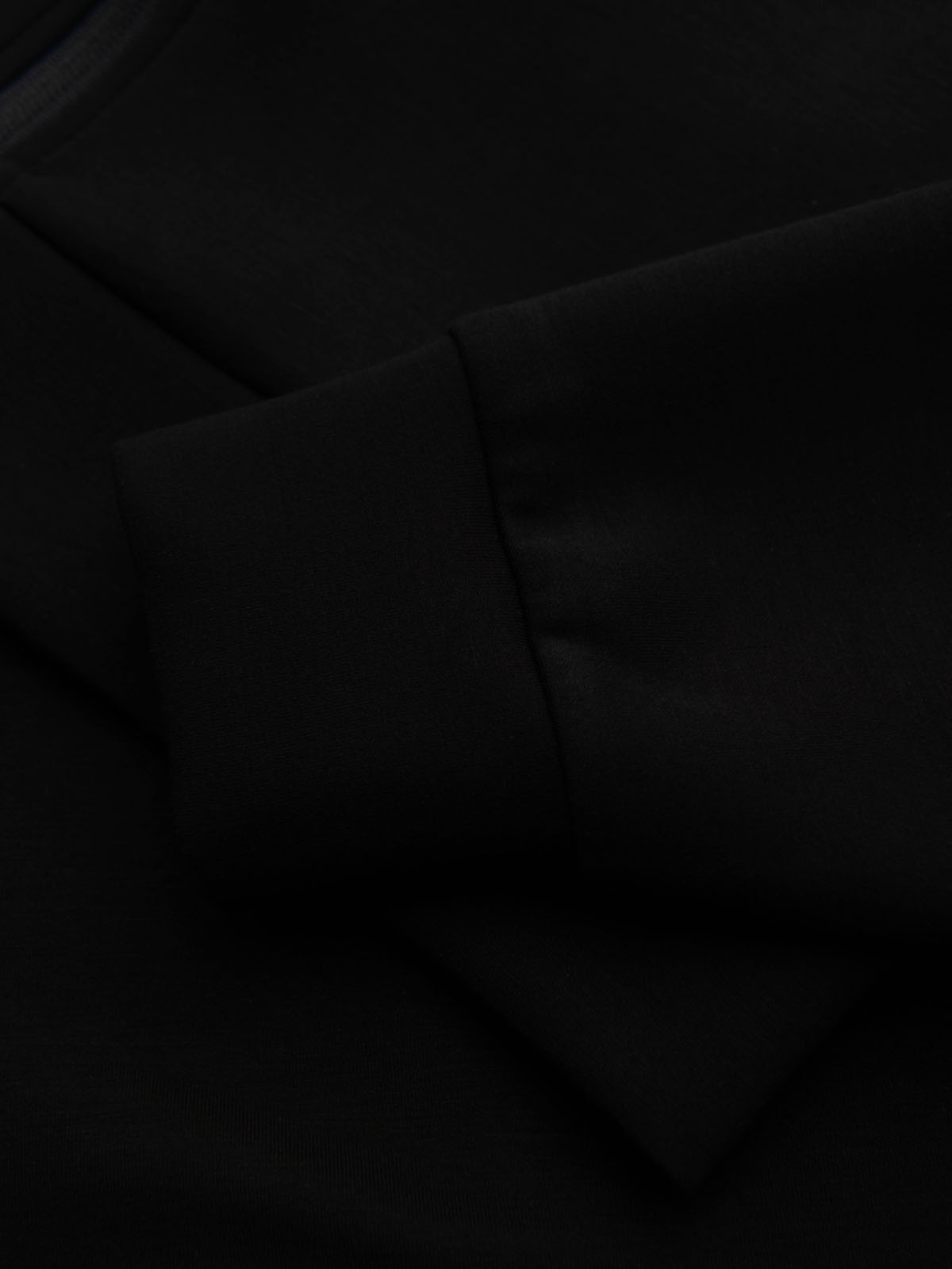 Ombre Unbuttoned men's sweatshirt with stand-up collar and hood - black