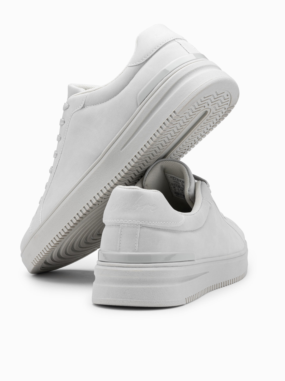 Ombre Men&#039;s uniform casual shoes in eco nubuck - light grey