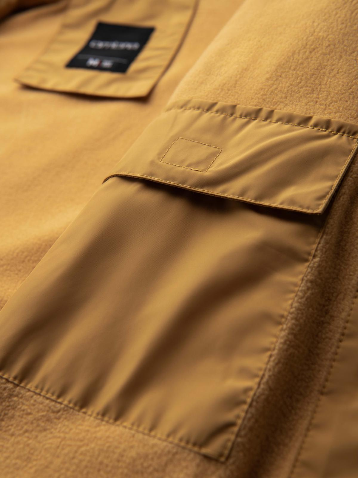 Ombre Lightweight colorful men&#039;s sports jacket with fleece - blue-mustard