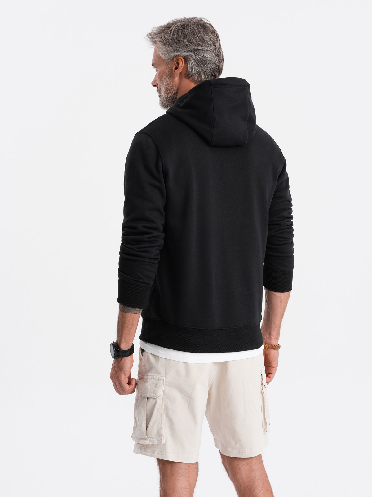 Ombre Men's hooded sweatshirt - black V OM-SSBN