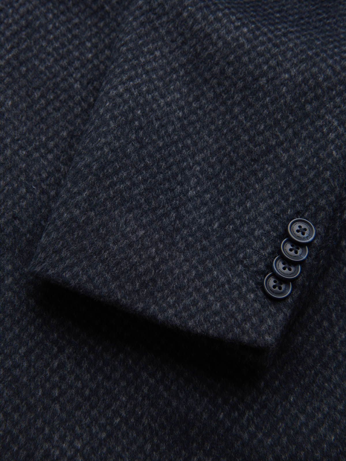 Ombre Unzipped men&#039;s wool coat - navy blue