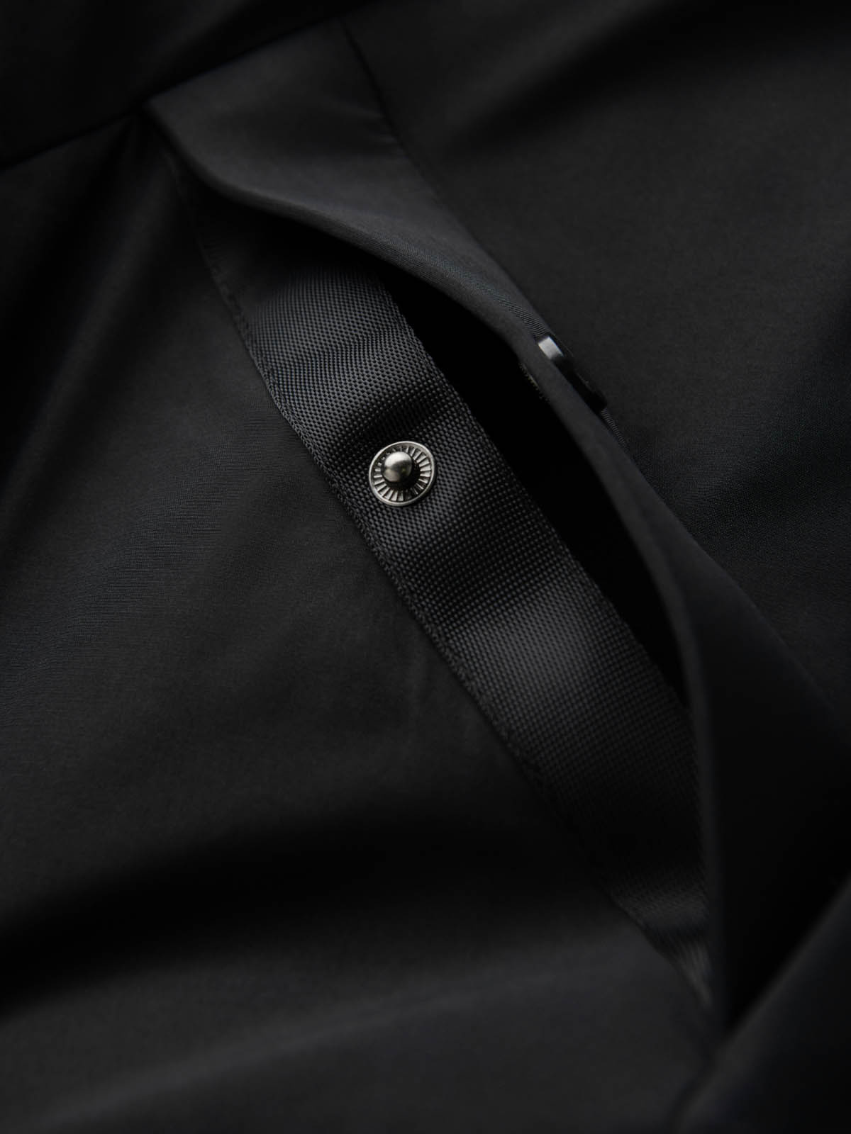 Ombre Men's long seasonal outdoor style jacket - black