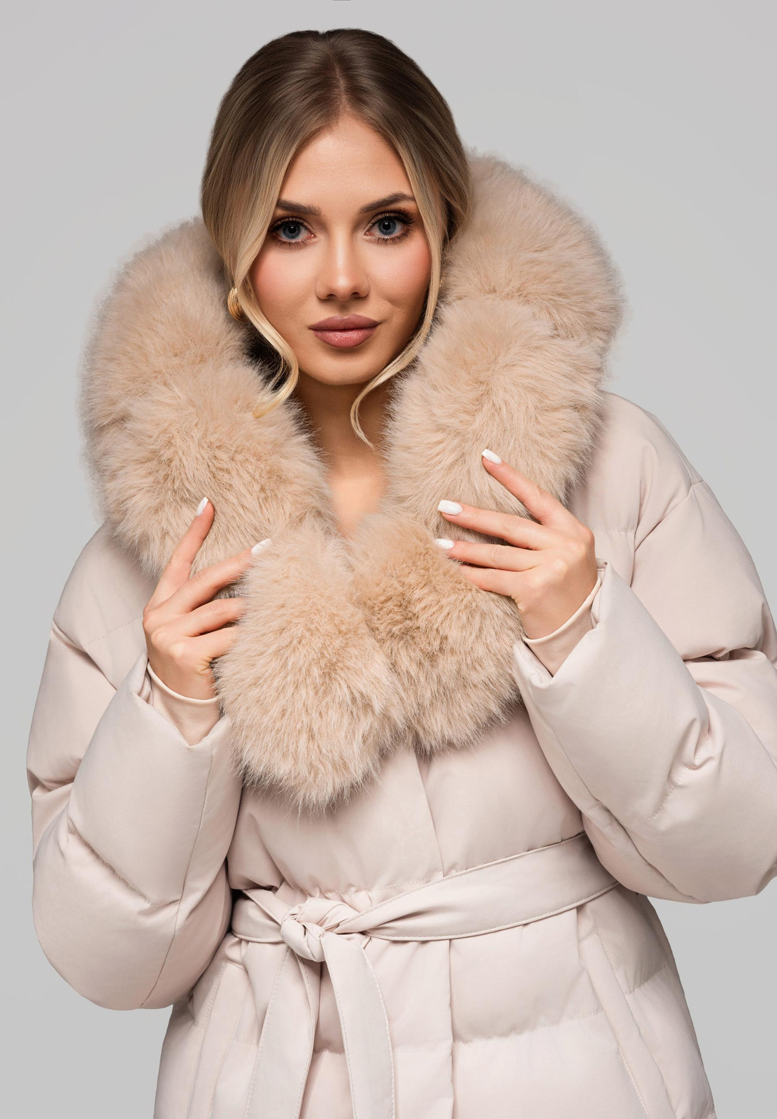 Edoti Women's insulated jacket with fur OW-JALP-0103 v1