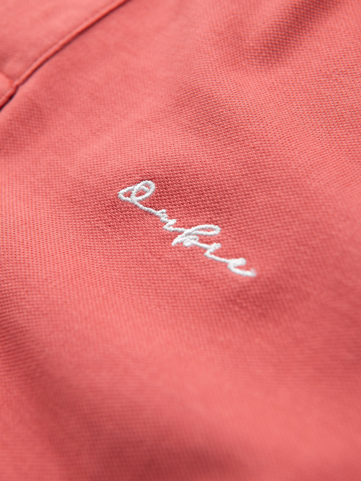Ombre Cotton pique knit polo shirt - coral