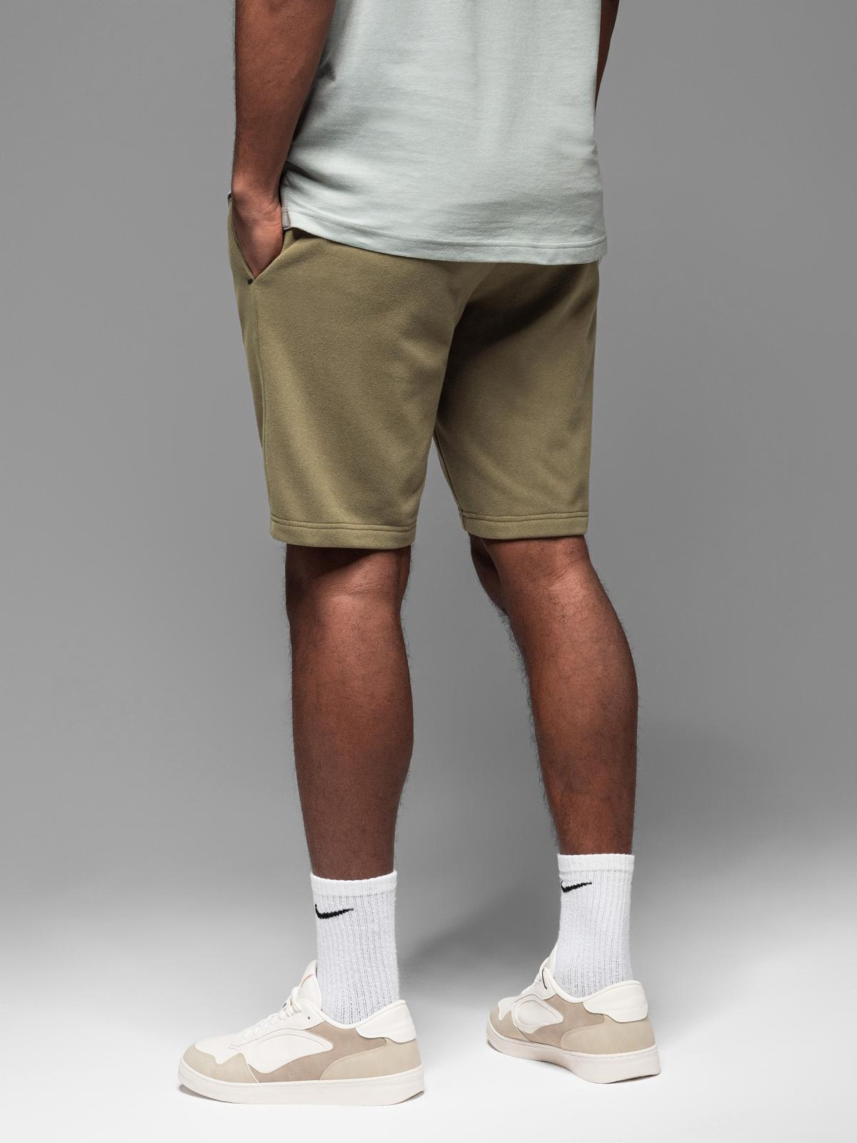 Ombre Fitted men's printed short sweat shorts - olive