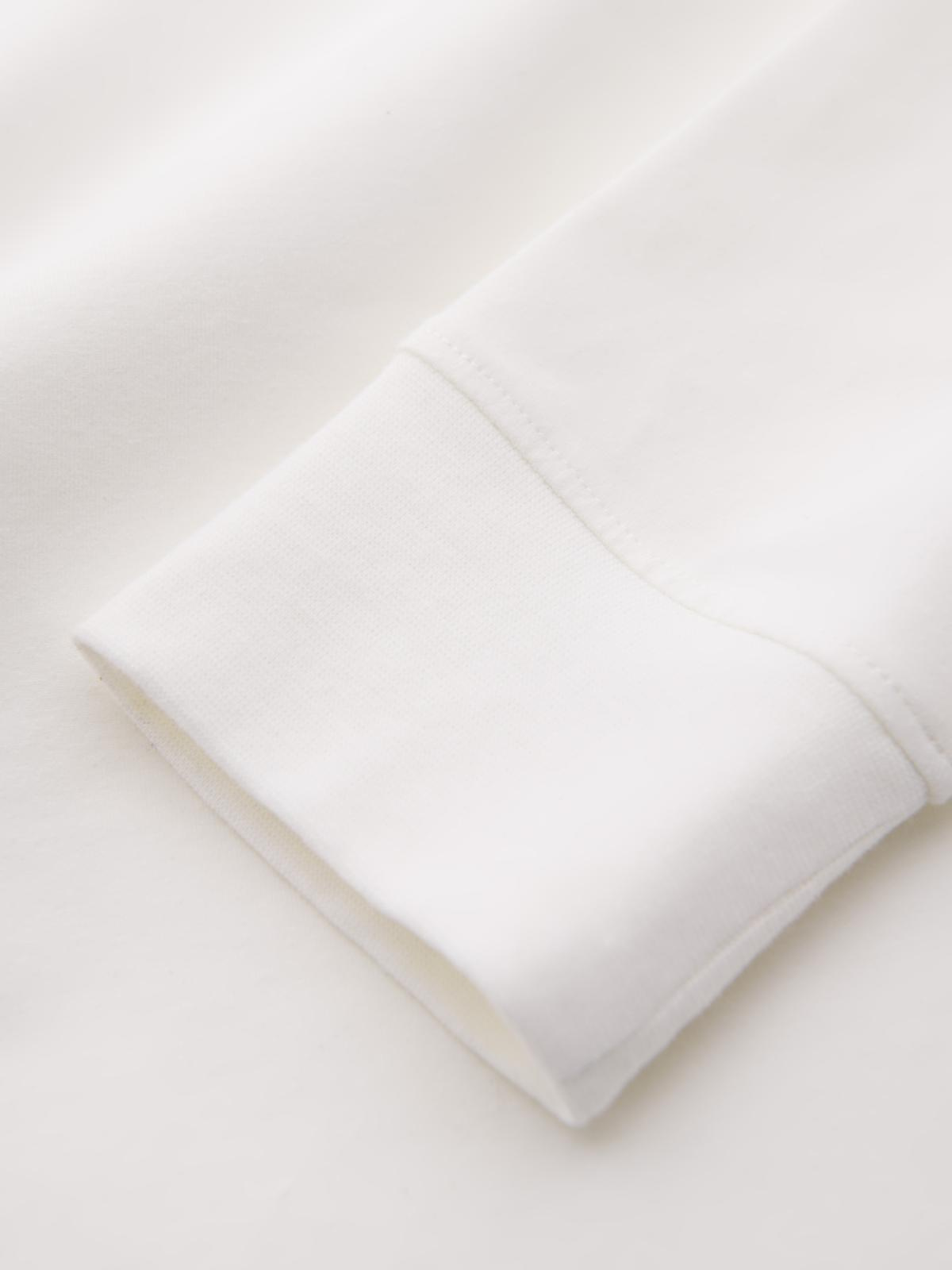 Ombre Men's cotton LOOSE FIT longsleeve with round neckline - cream