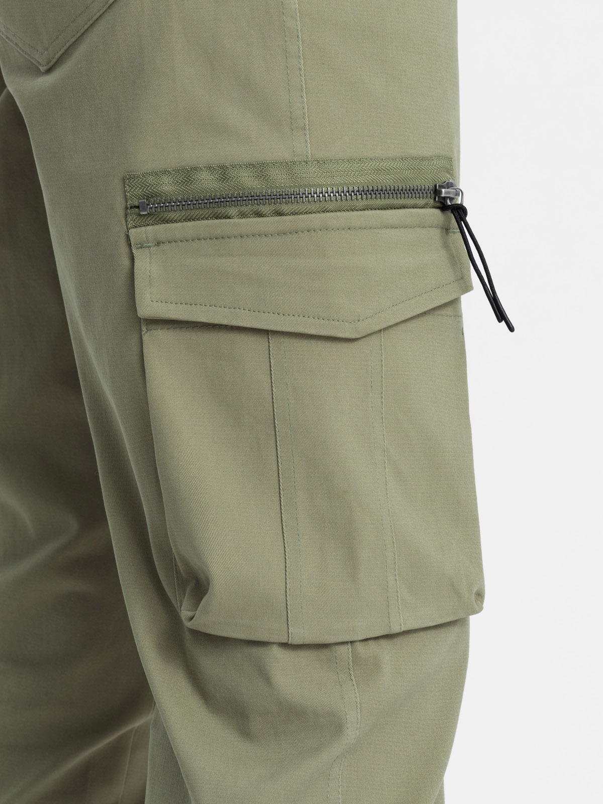 Ombre Men&#039;s STRAIGHT LEG cargo pants with triangle pocket pin - olive