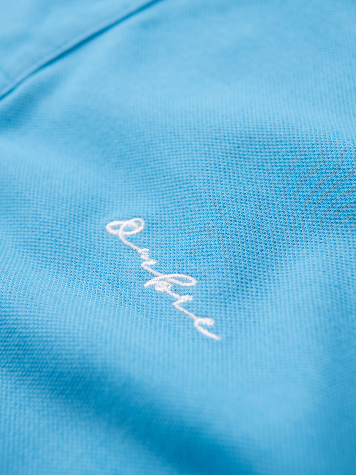 Ombre Cotton pique knit polo shirt - light blue