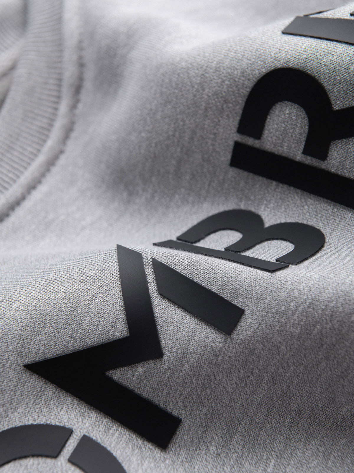 Ombre Classic men's sweatshirt with inscription - gray melange