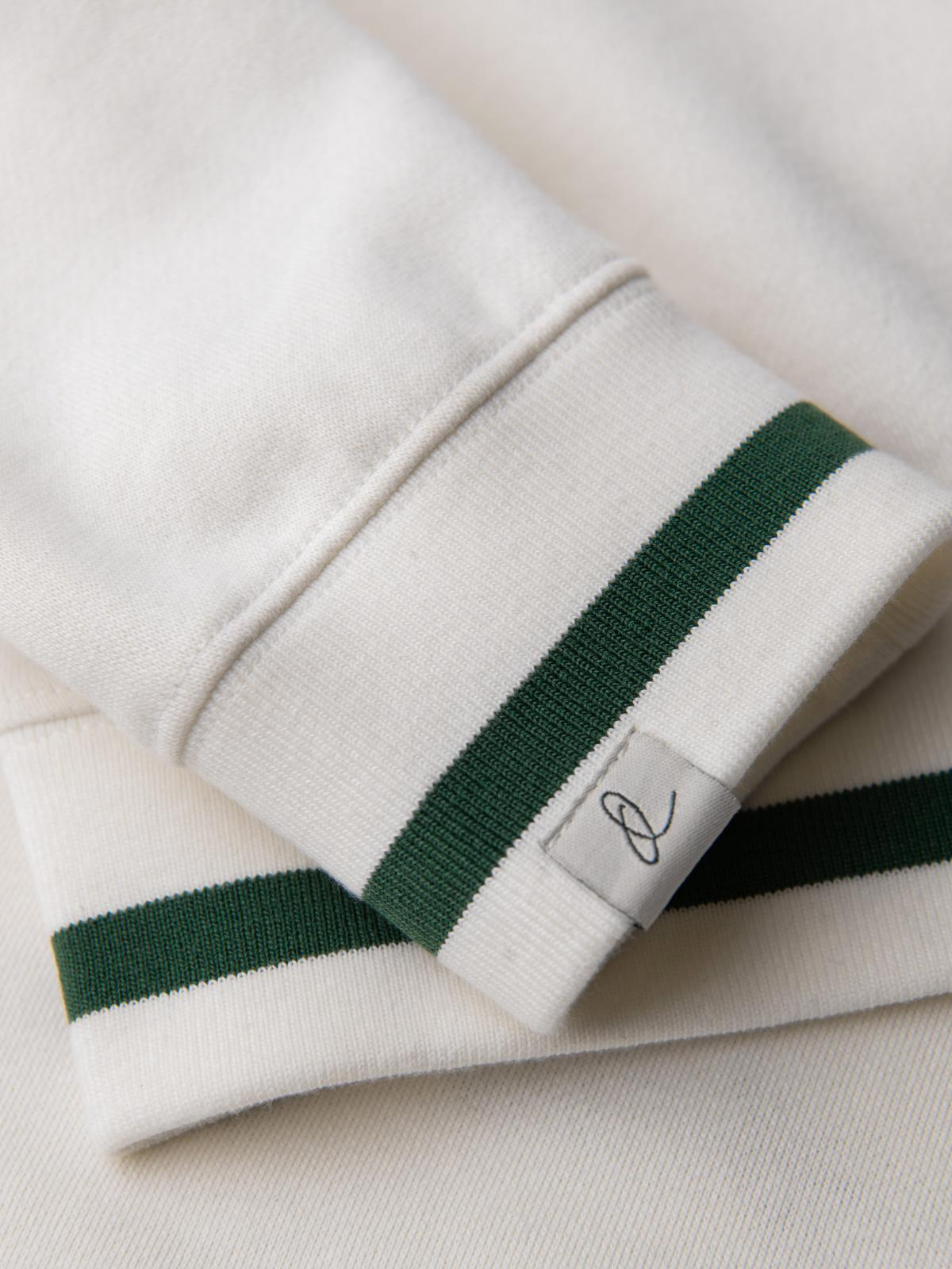 Ombre Men's sweatshirt with raglan sleeves and contrasting details - white