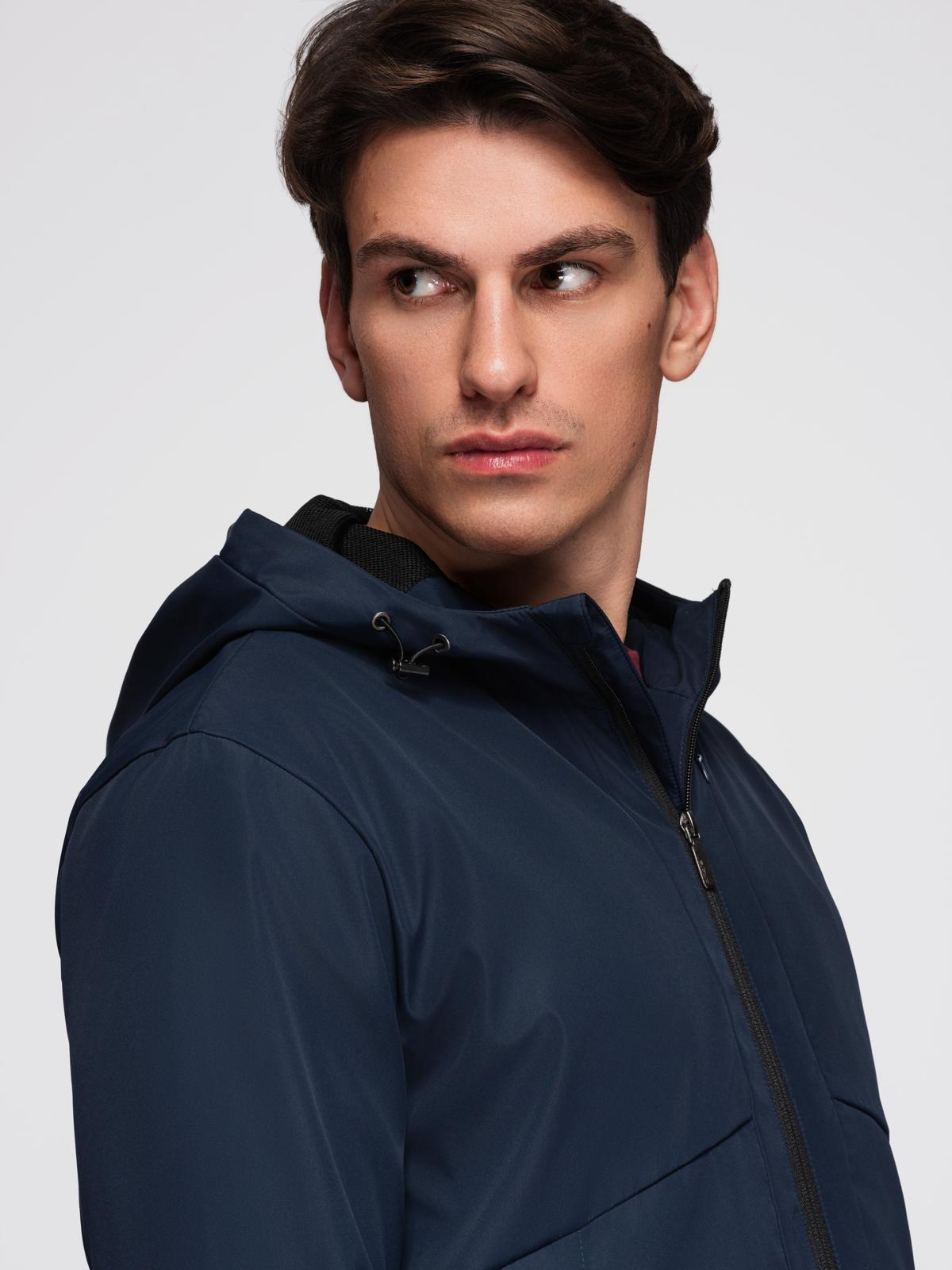 Ombre Men&#039;s lightweight jacket with hood and mesh lining