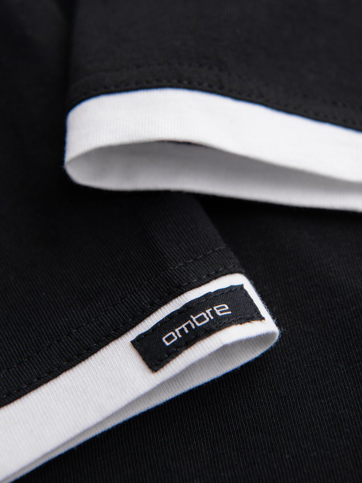 Ombre Men's cotton hooded t-shirt - black