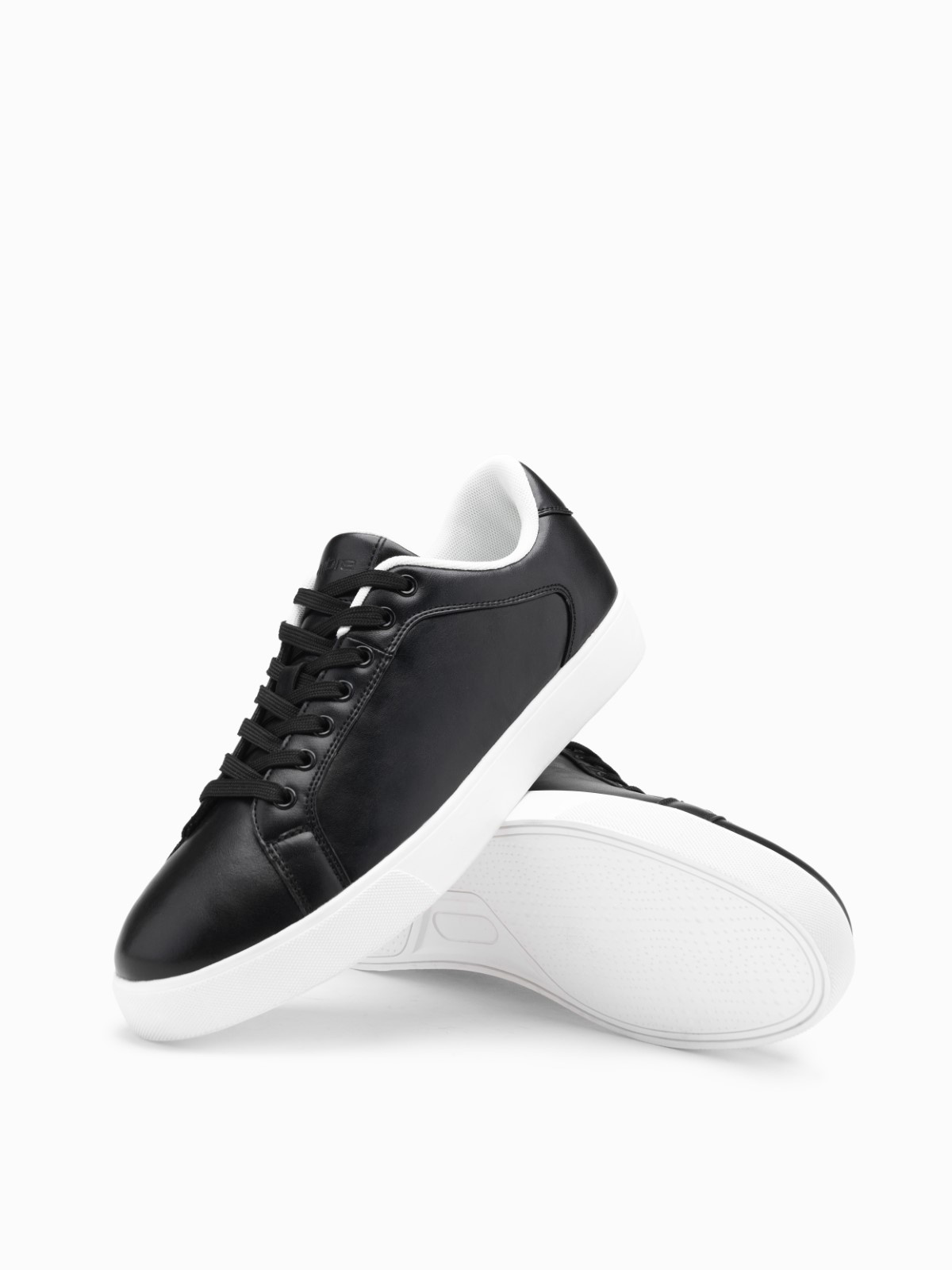 Ombre Classic men's sneaker shoes with high sole - black