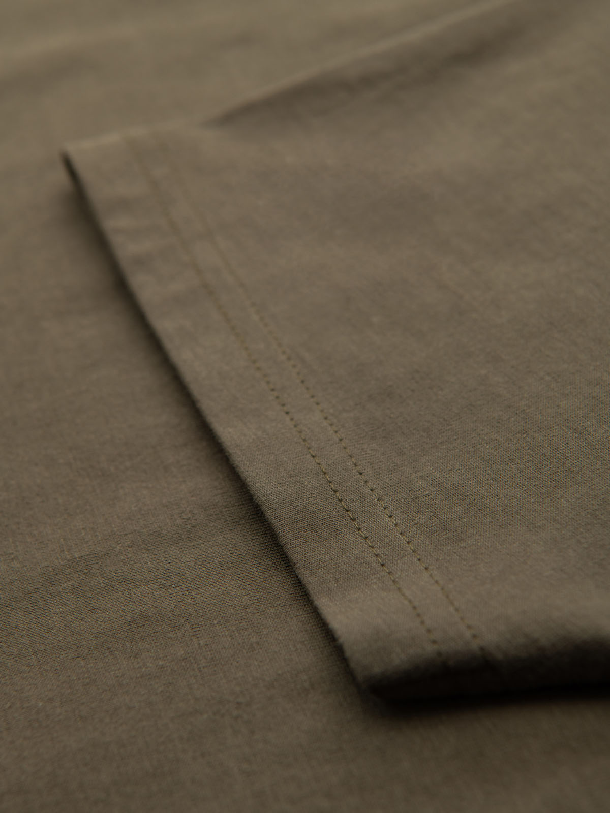 Ombre Men's BASIC classic cotton T-shirt with a serape neckline - dark olive