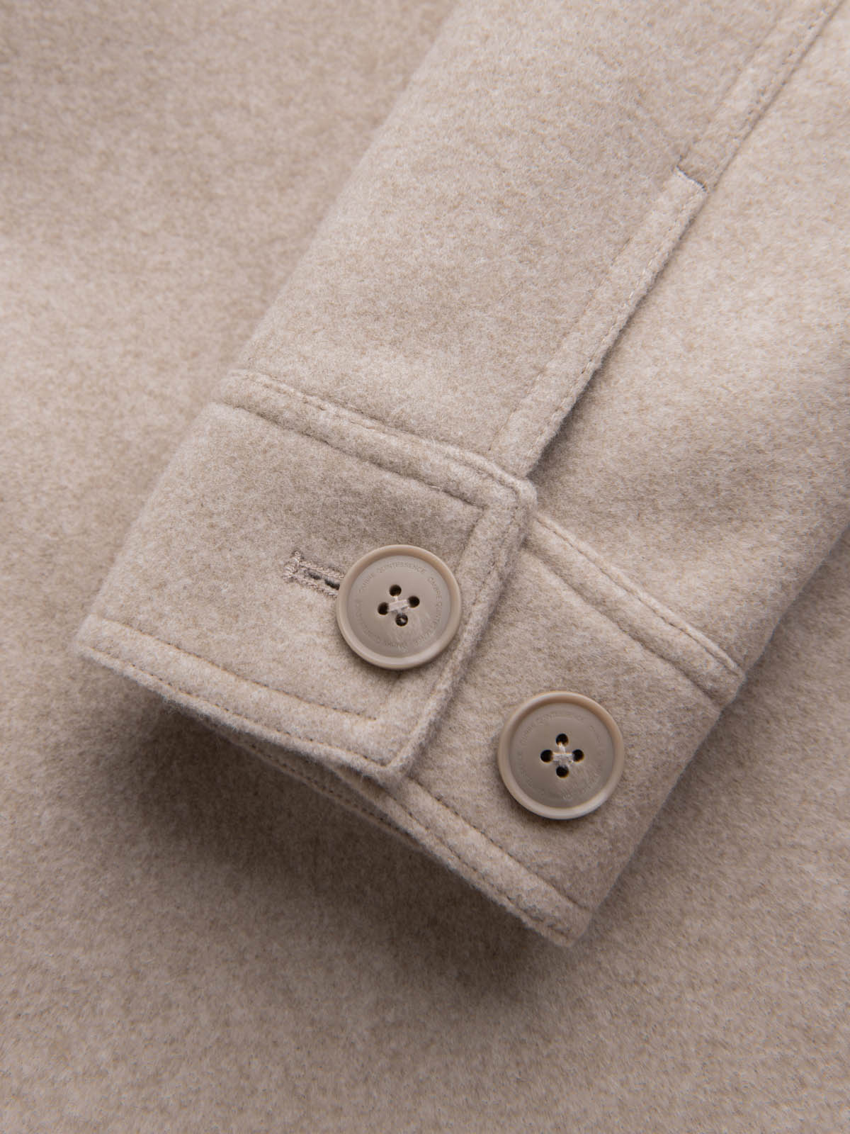 Ombre Men&#039;s lightweight fleece jacket with viscose - beige