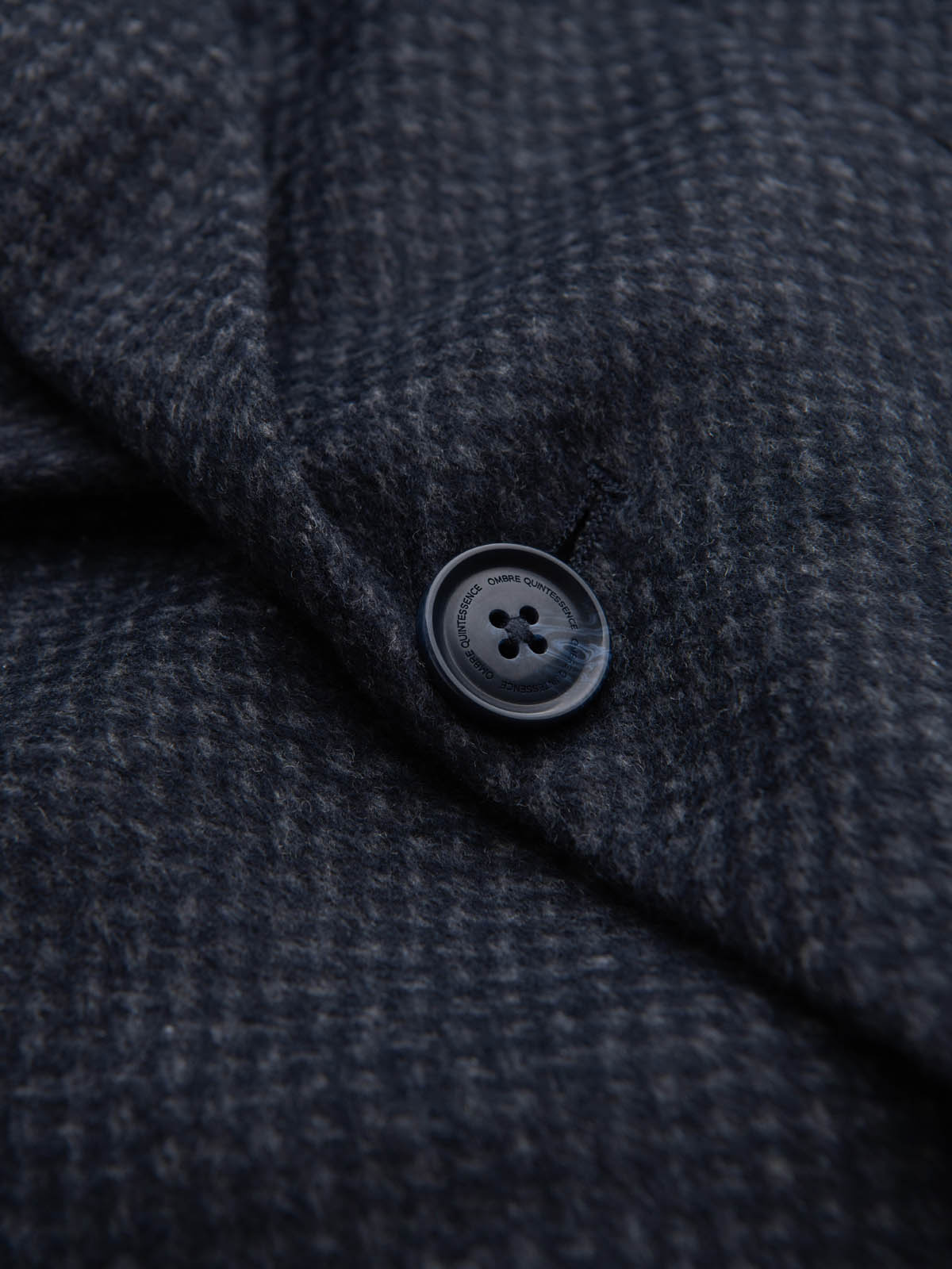 Ombre Unzipped men&#039;s wool coat - navy blue