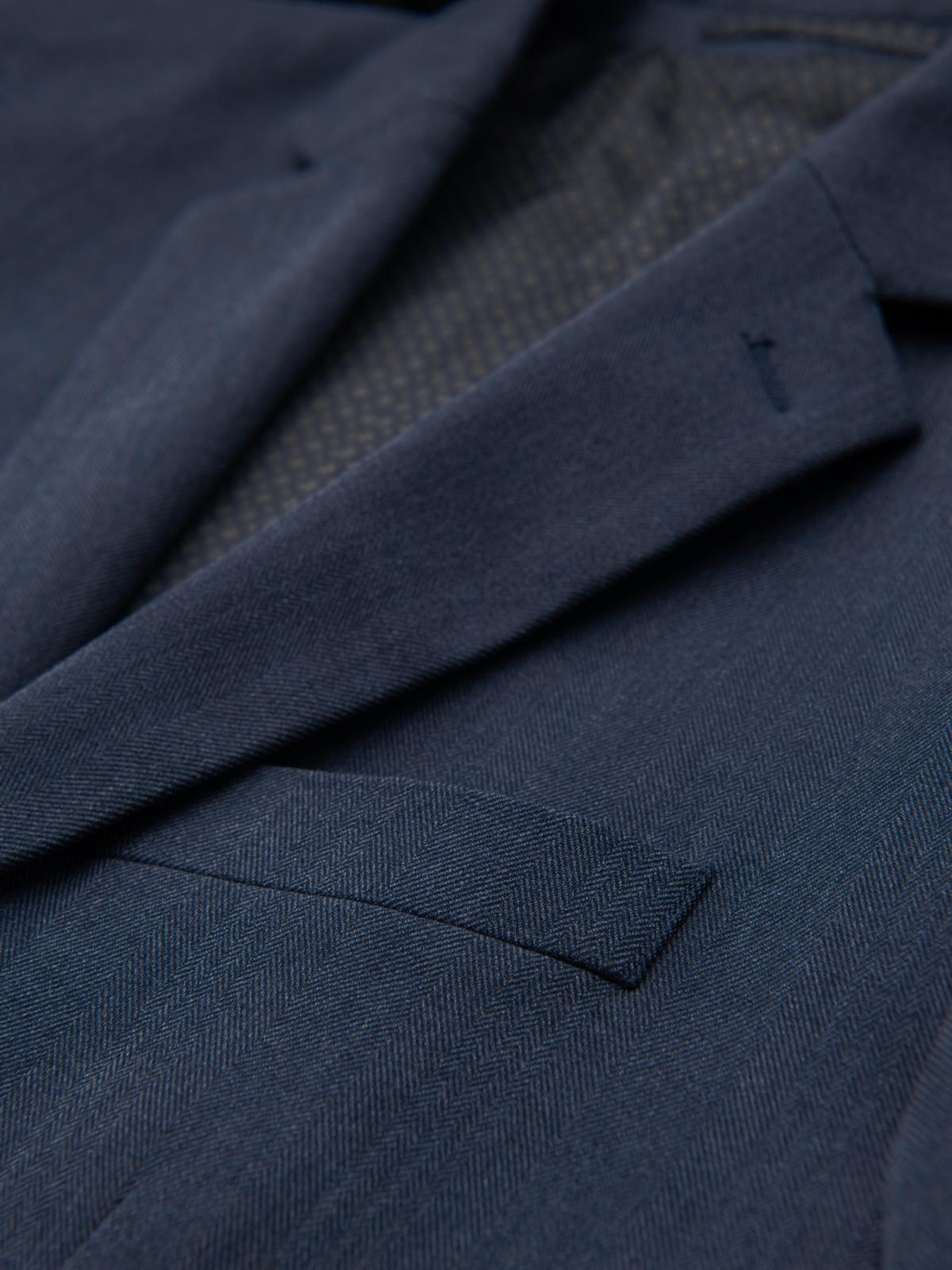 Ombre Elegant men's SLIM FIT jacket with rayon - dark blue
