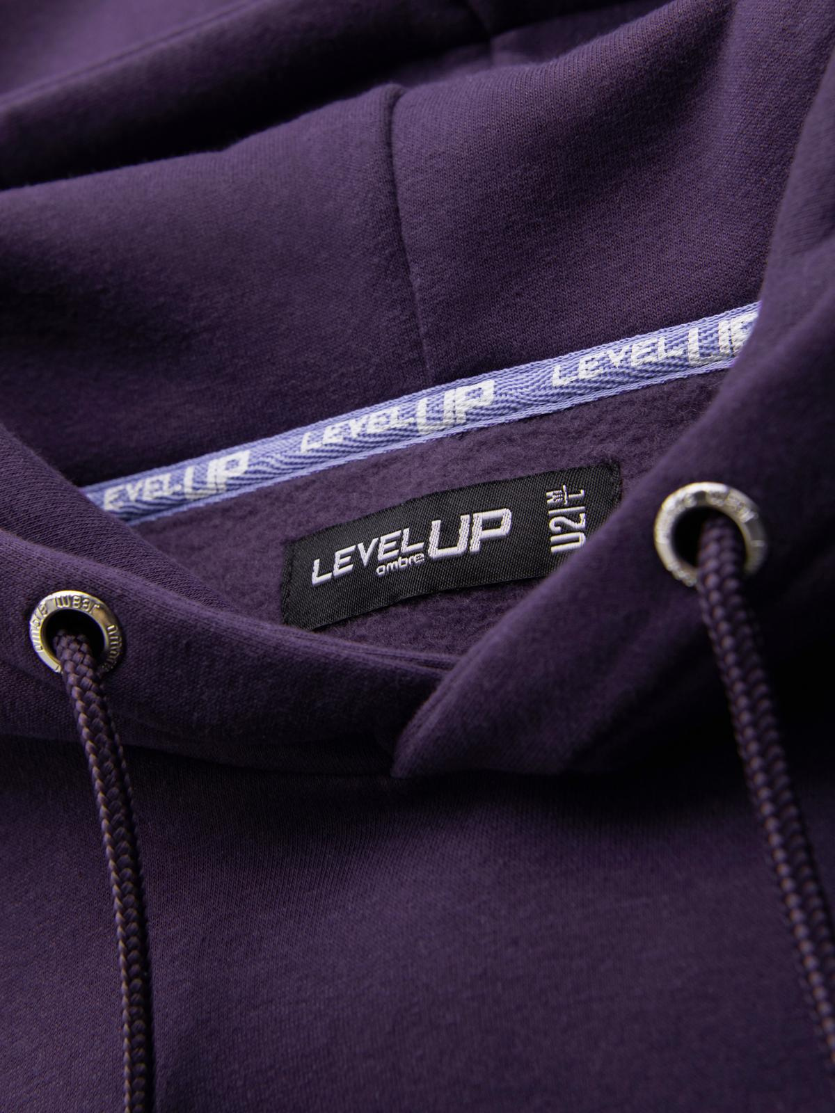 Ombre Unisex sweatshirt with pockets and hood - purple