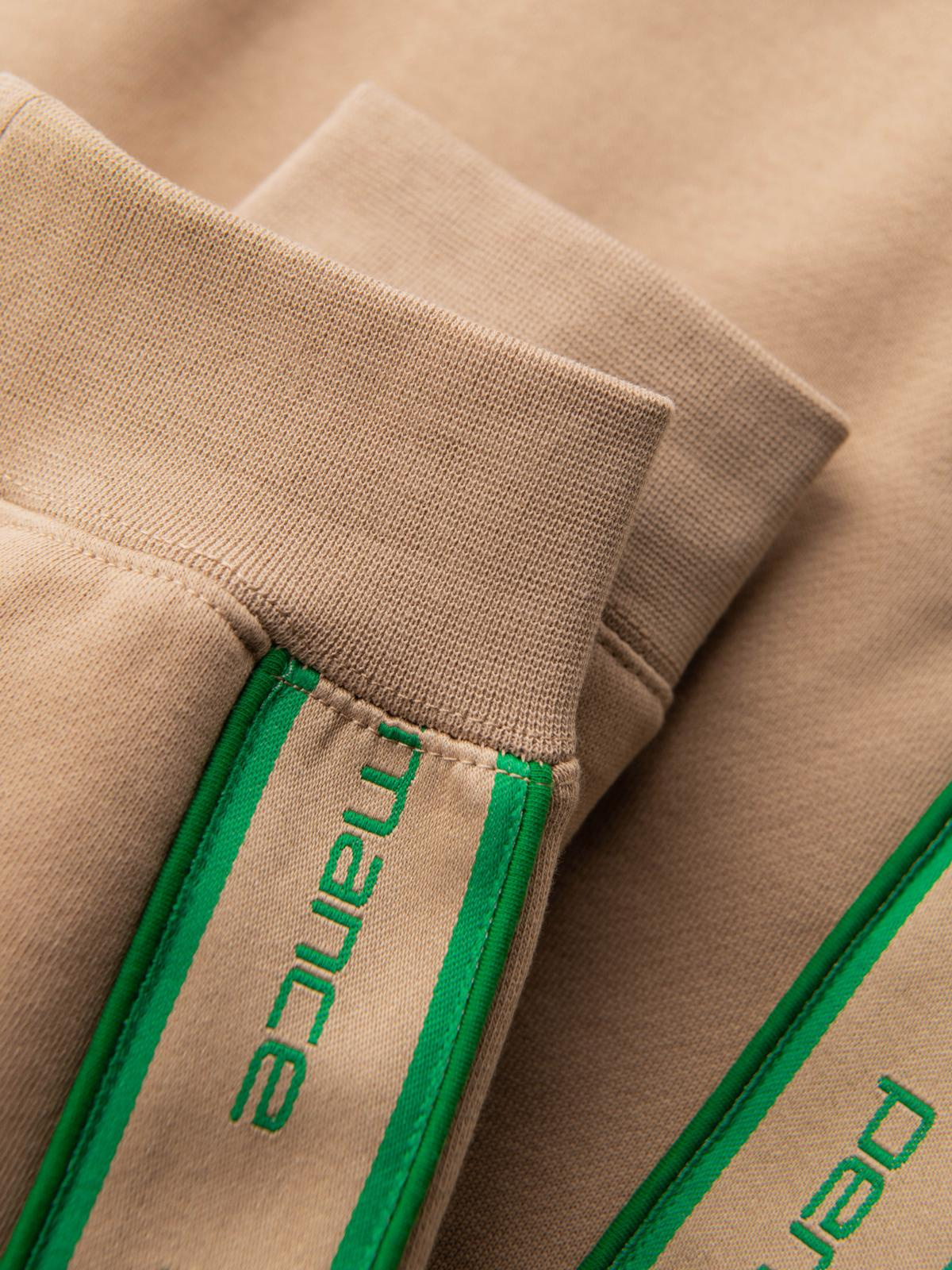 Ombre Men&#039;s sports jogger pants with stripes - brown