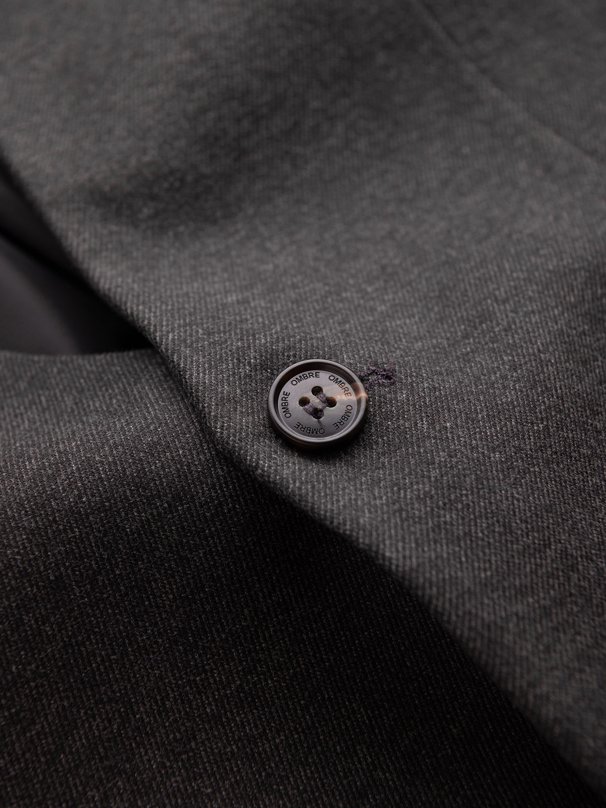 Ombre Men's melange rayon jacket with stand-up collar - black melange