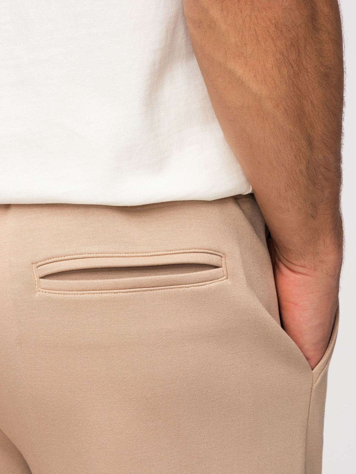 Ombre pánske šortky Regular Fit - béžové