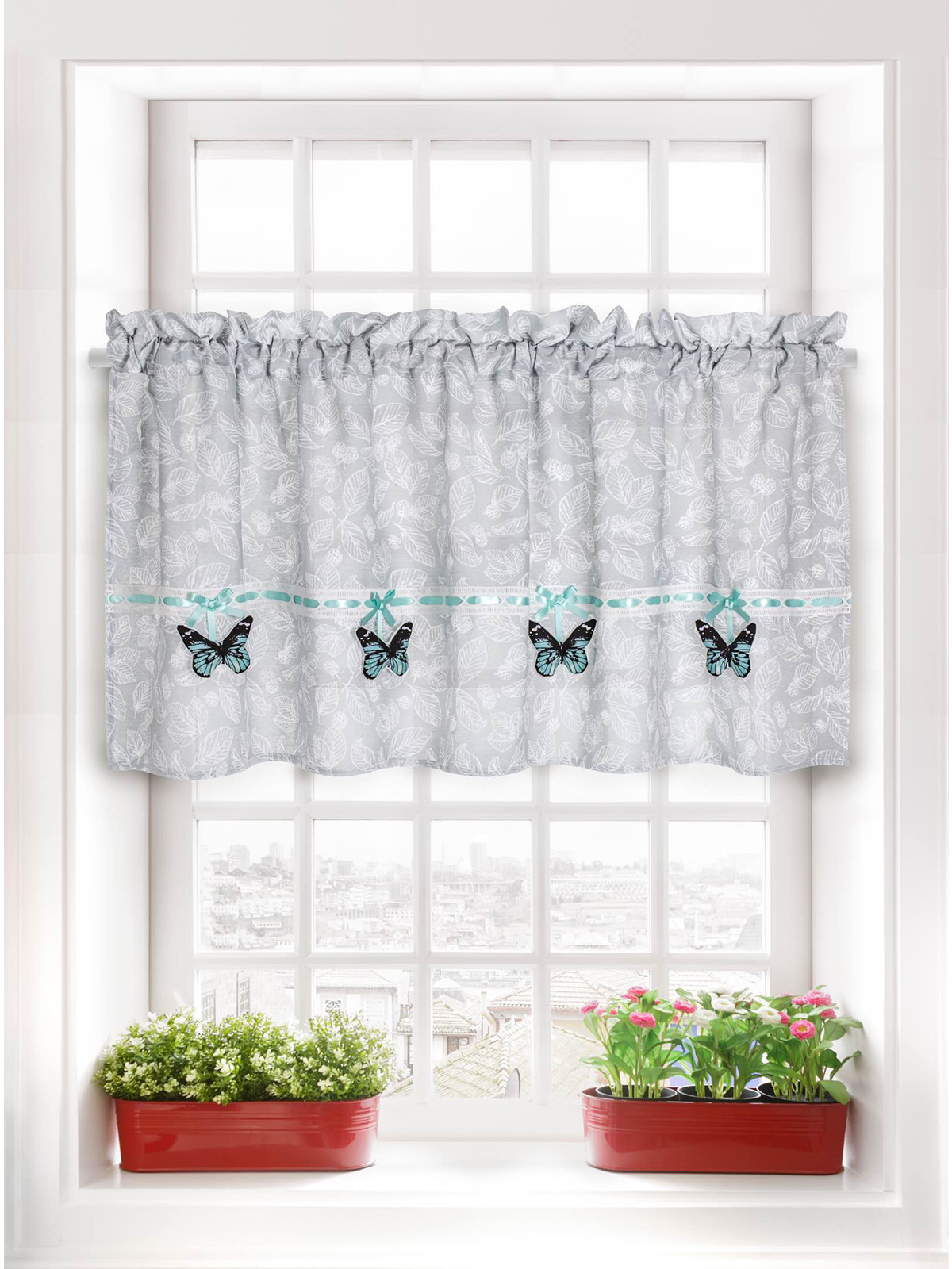 Edoti Cafe Curtain Papillo A507