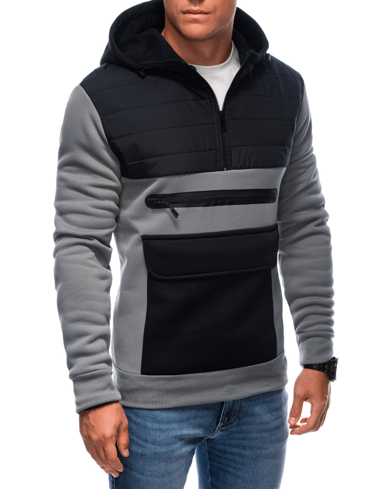 Edoti Men&#039;s zip-up sweatshirt