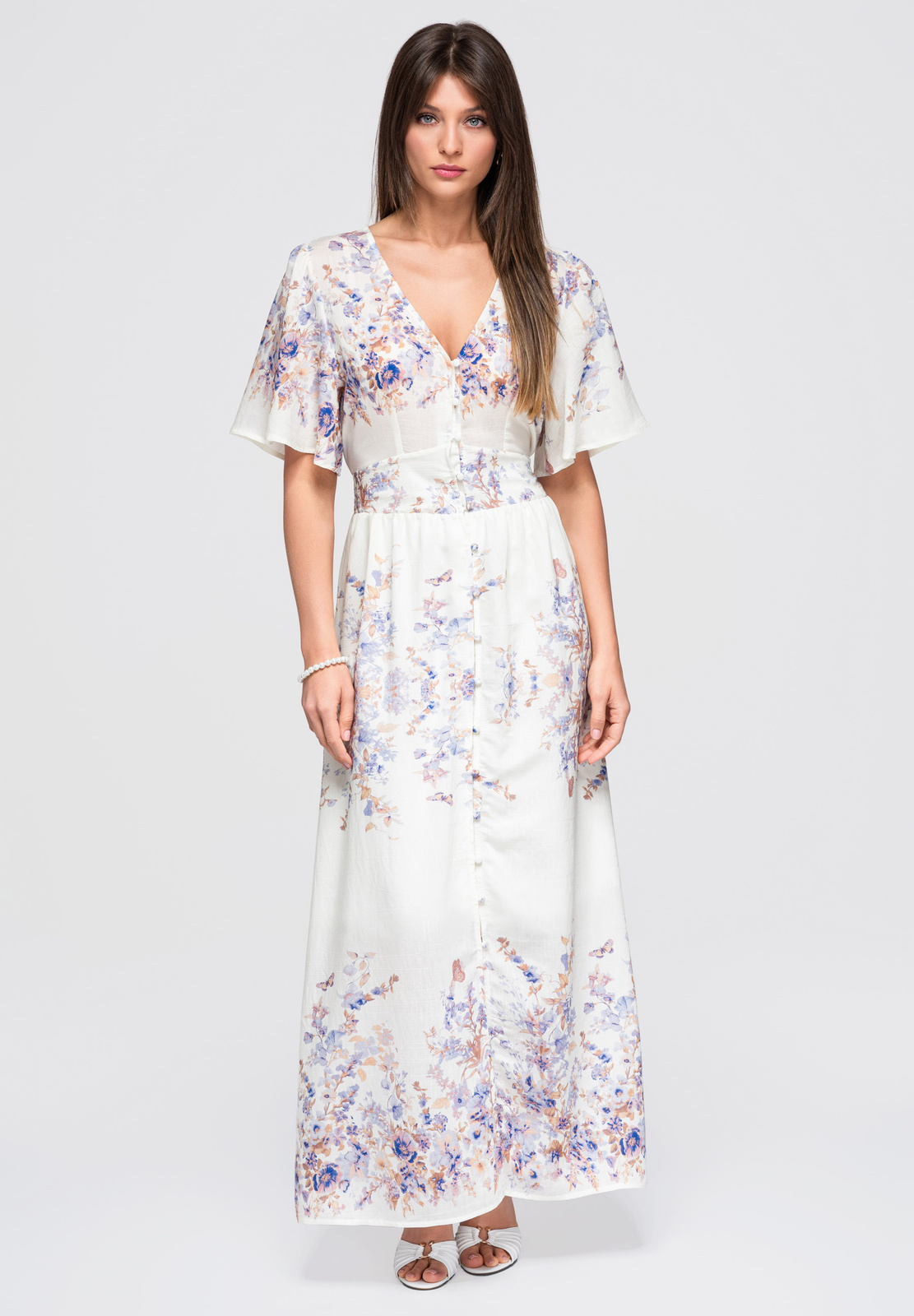 Rochie maxi pentru femei cu model floral