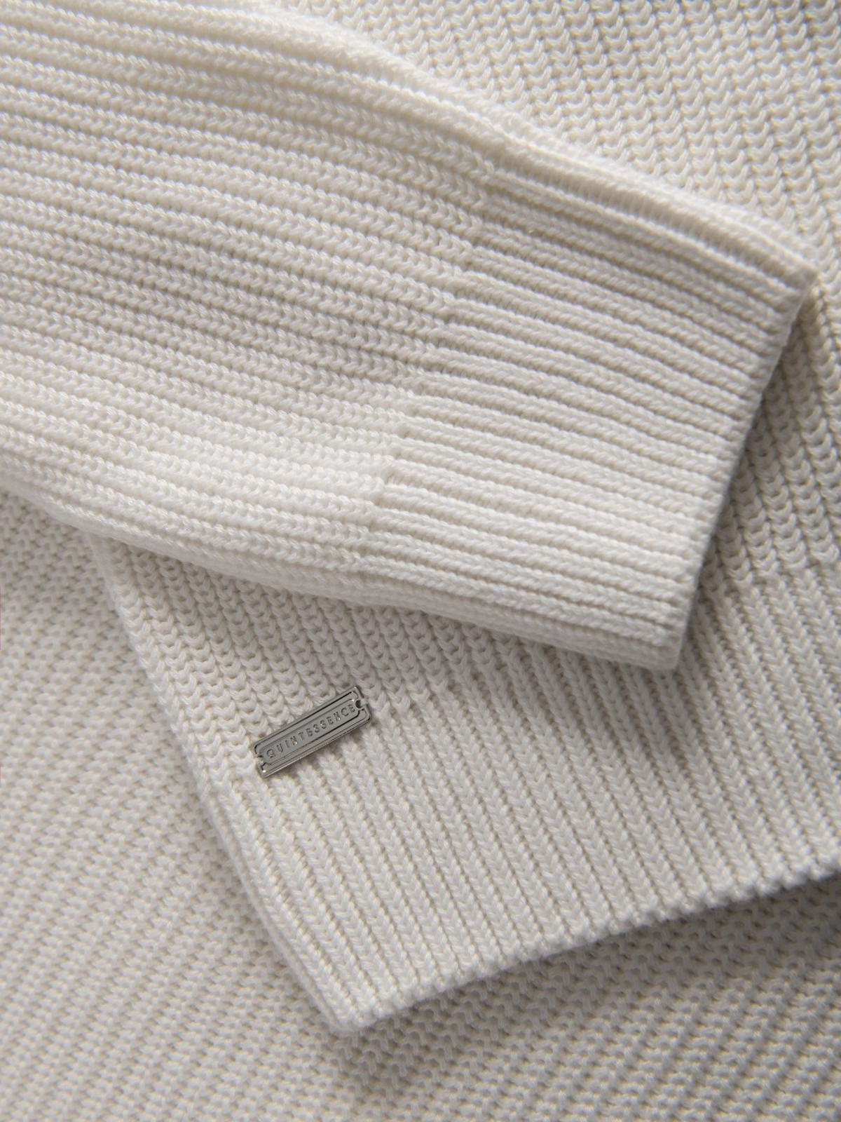 Ombre Classic men's cotton turtleneck sweater - white