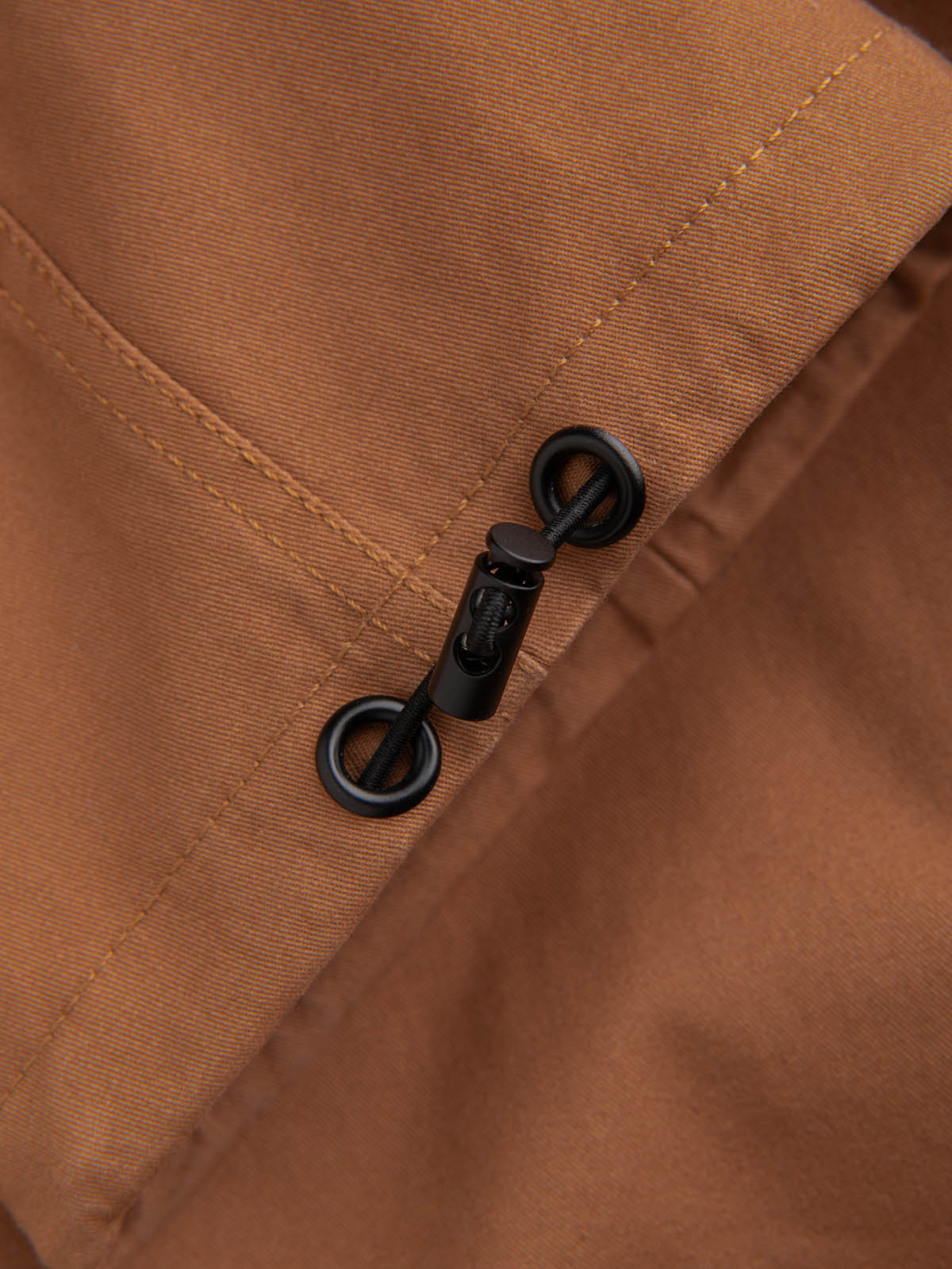 Ombre Men's pants with cargo pockets and leg hem - warm brown