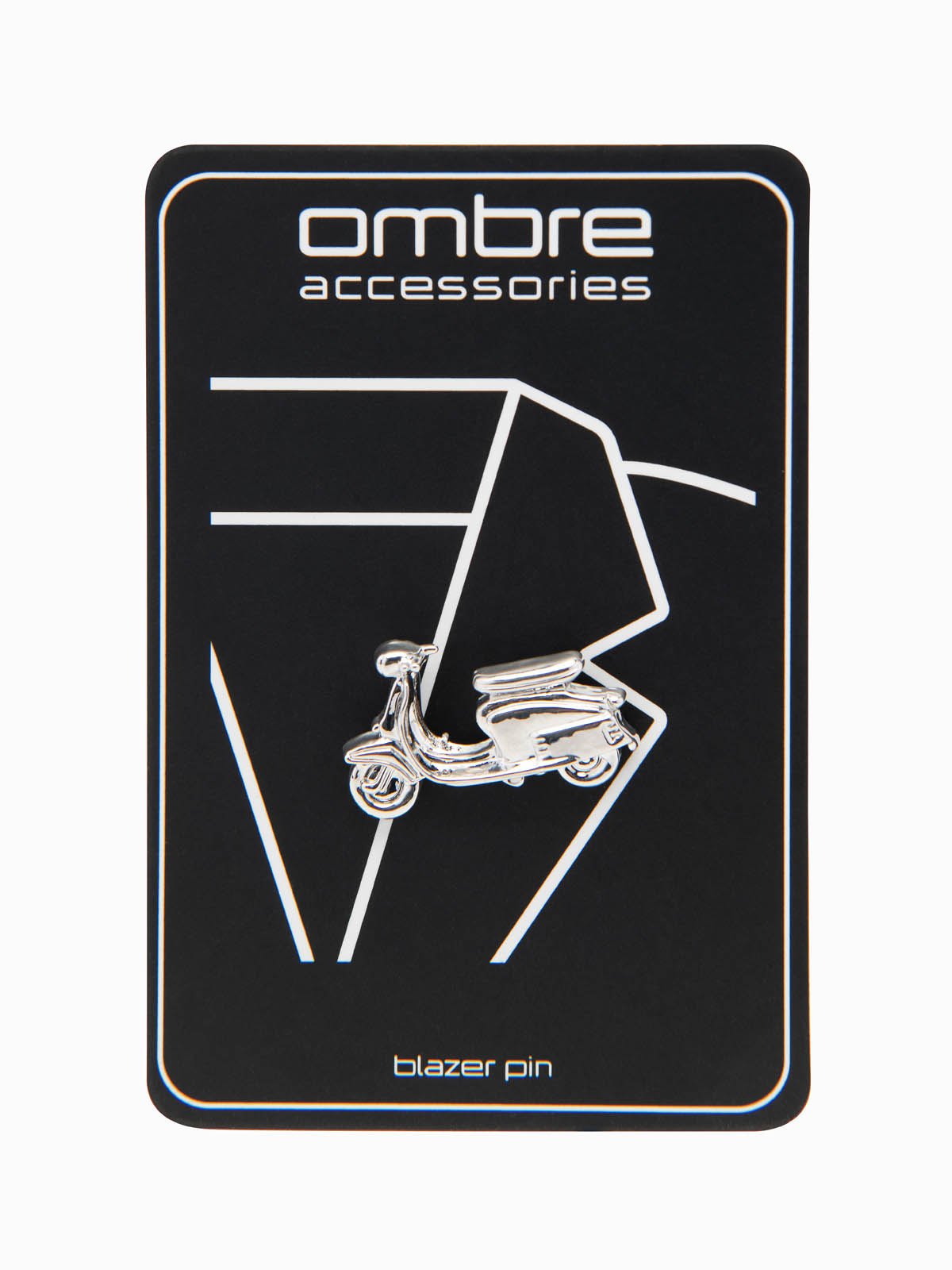 Ombre Decorative metal clothes pin scooter - silver