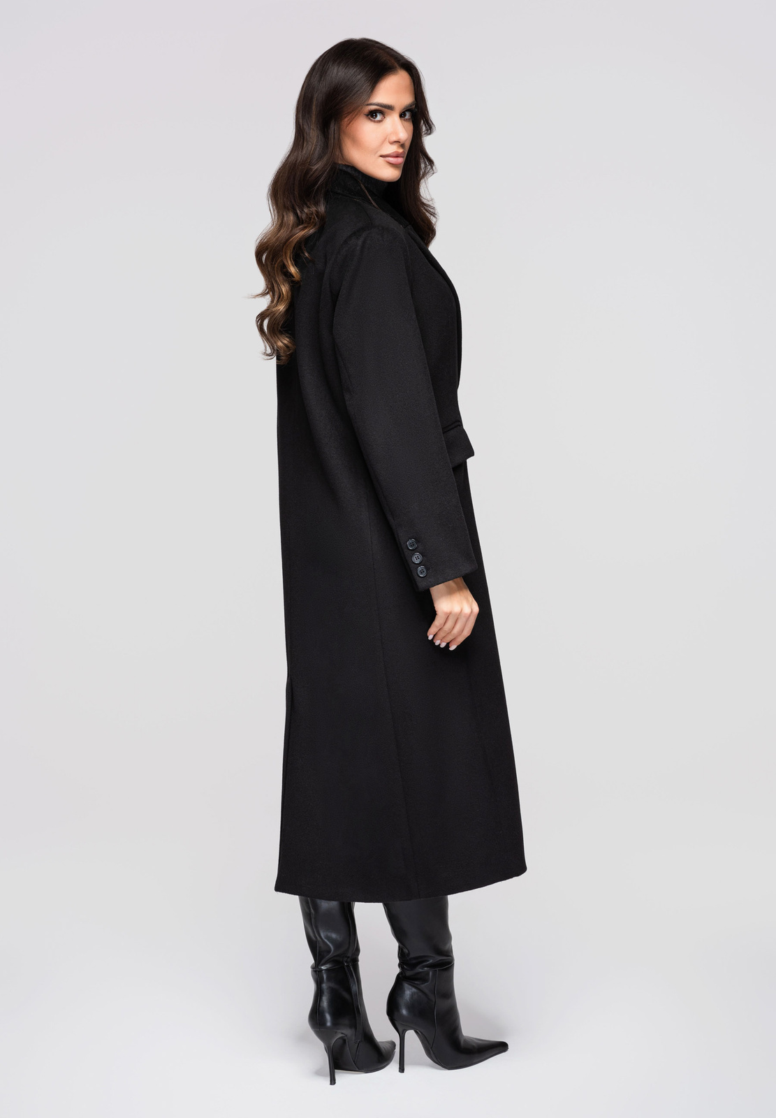 Edoti Women's long wool coat LARICA OW-COLC-0100 v4