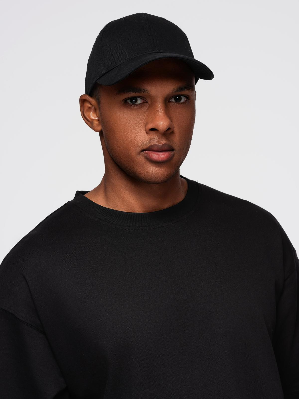 Ombre Men&#039;s cotton T-shirt with sequin wing motif on back - black