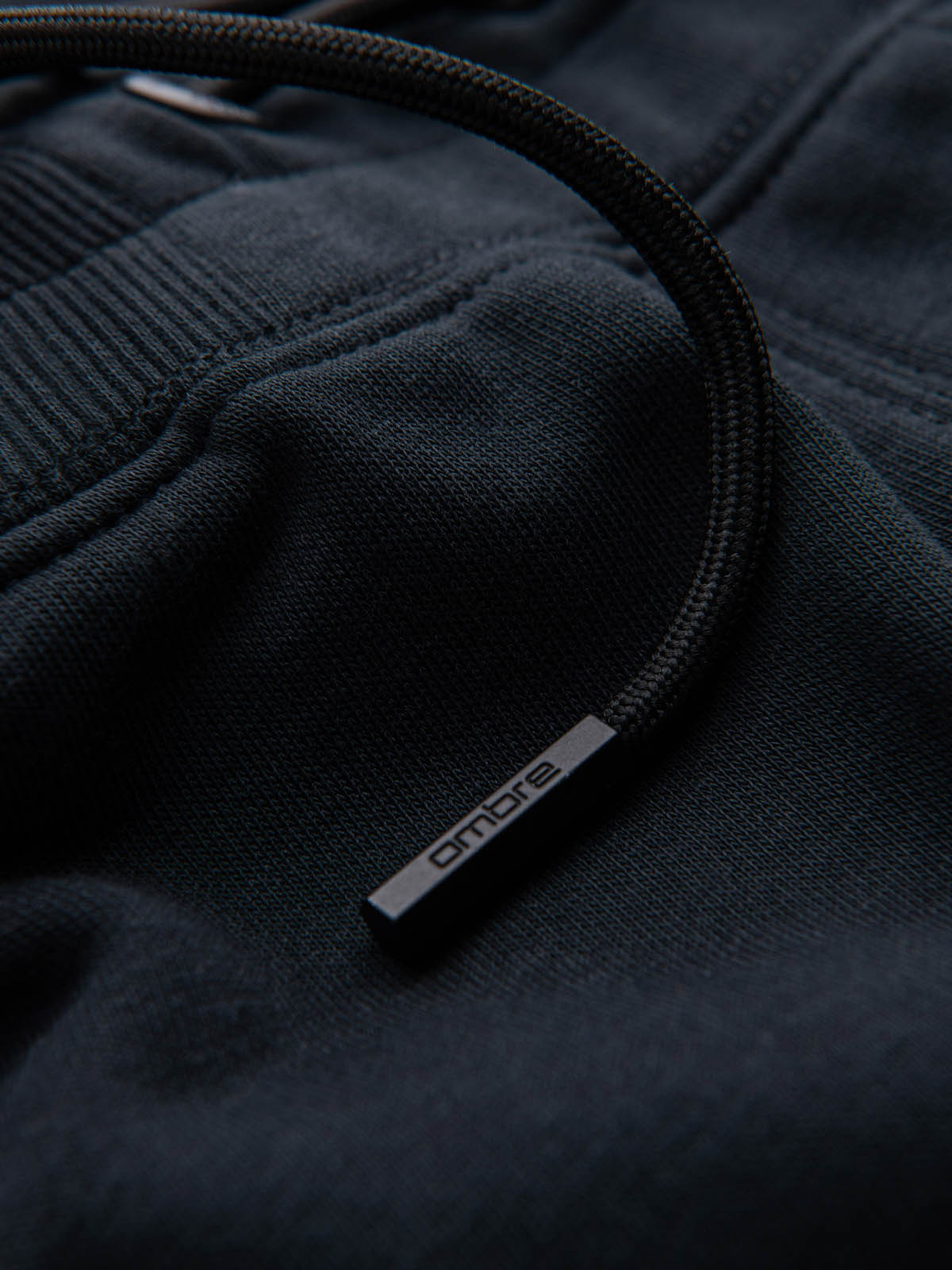 Ombre Men&#039;s BASIC cotton sweat shorts - black