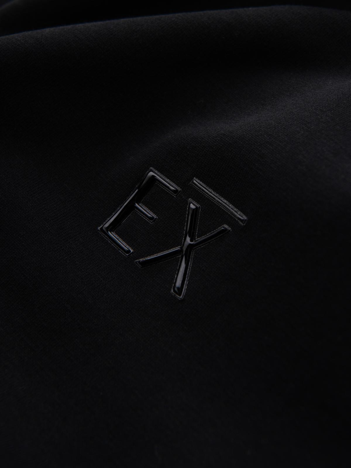 Ombre Men's SLIM FIT longsleeve with elastane and print - black
