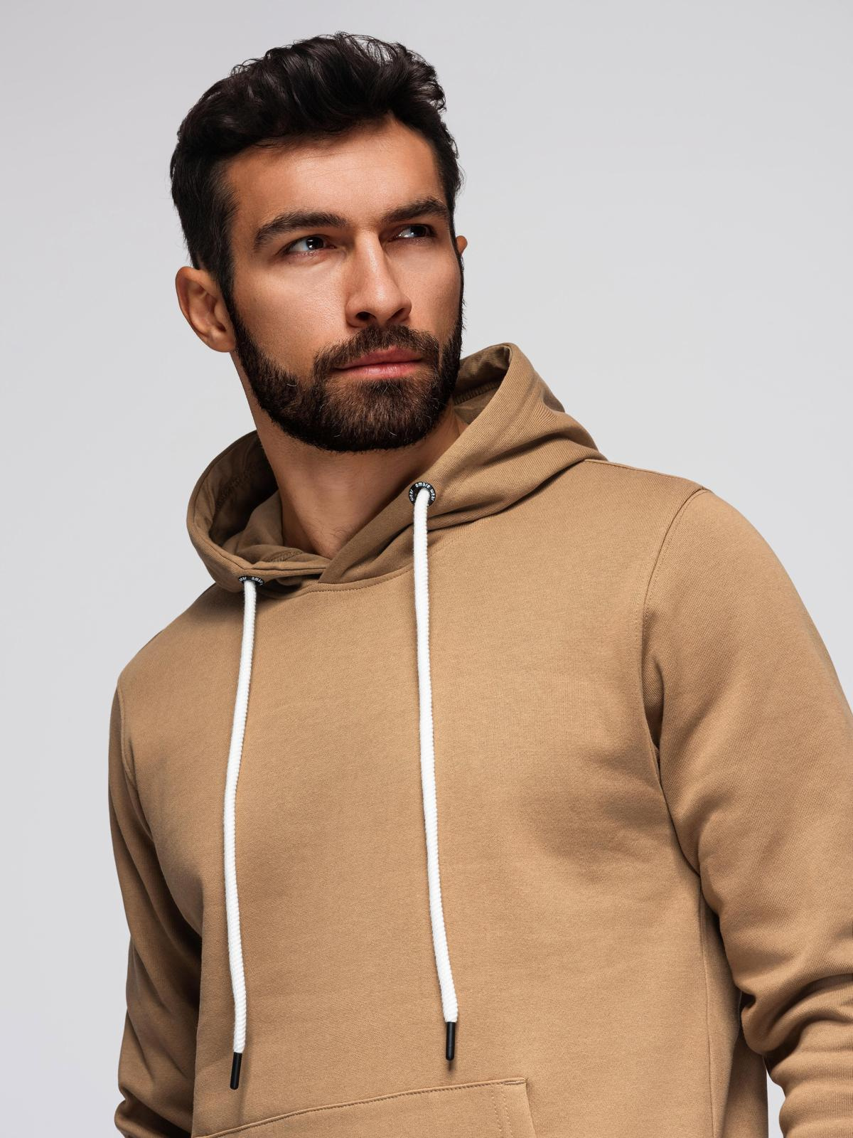 Ombre Men's BASIC kangaroo hooded sweatshirt