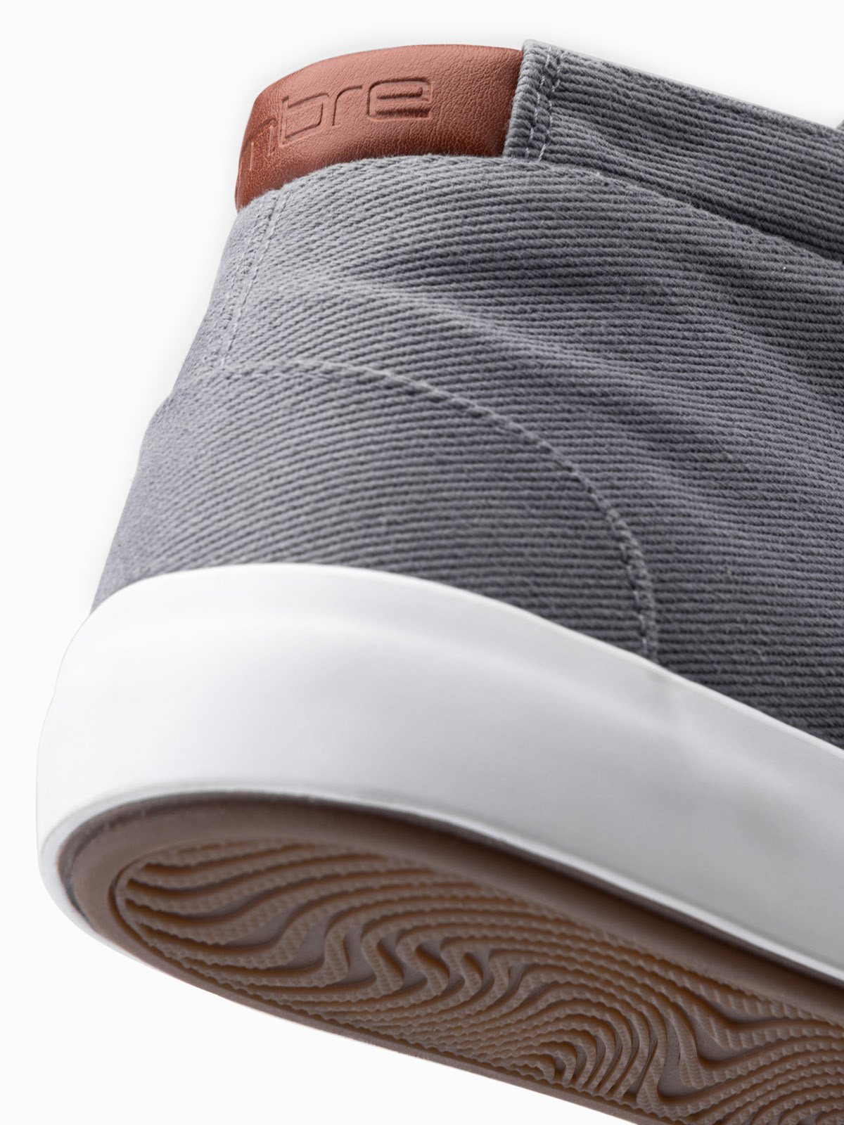 Ombre Men's high-top cotton canvas sneakers shoes - gray
