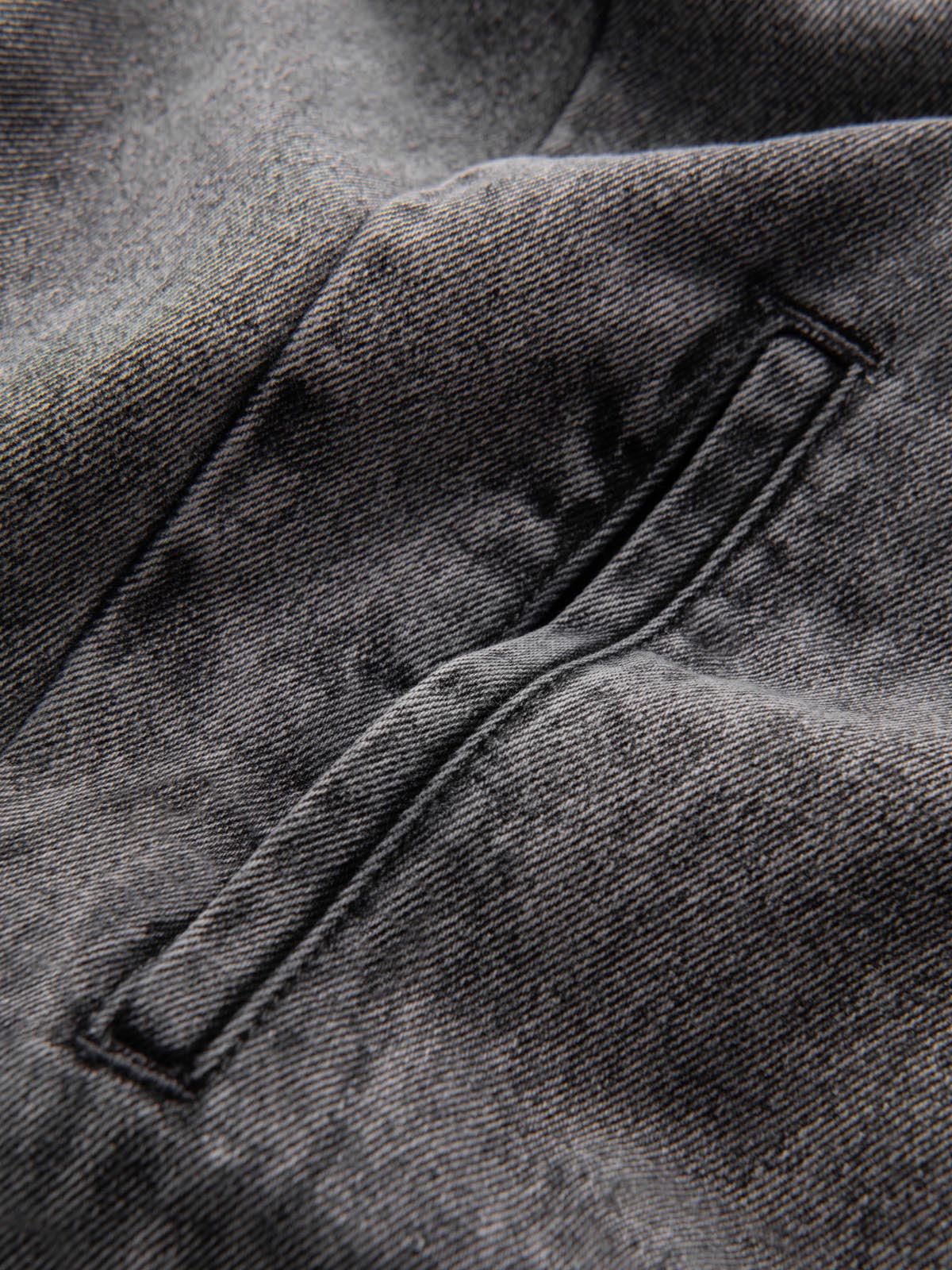 Ombre Men's denim bomber jacket with stone wash effect - grey