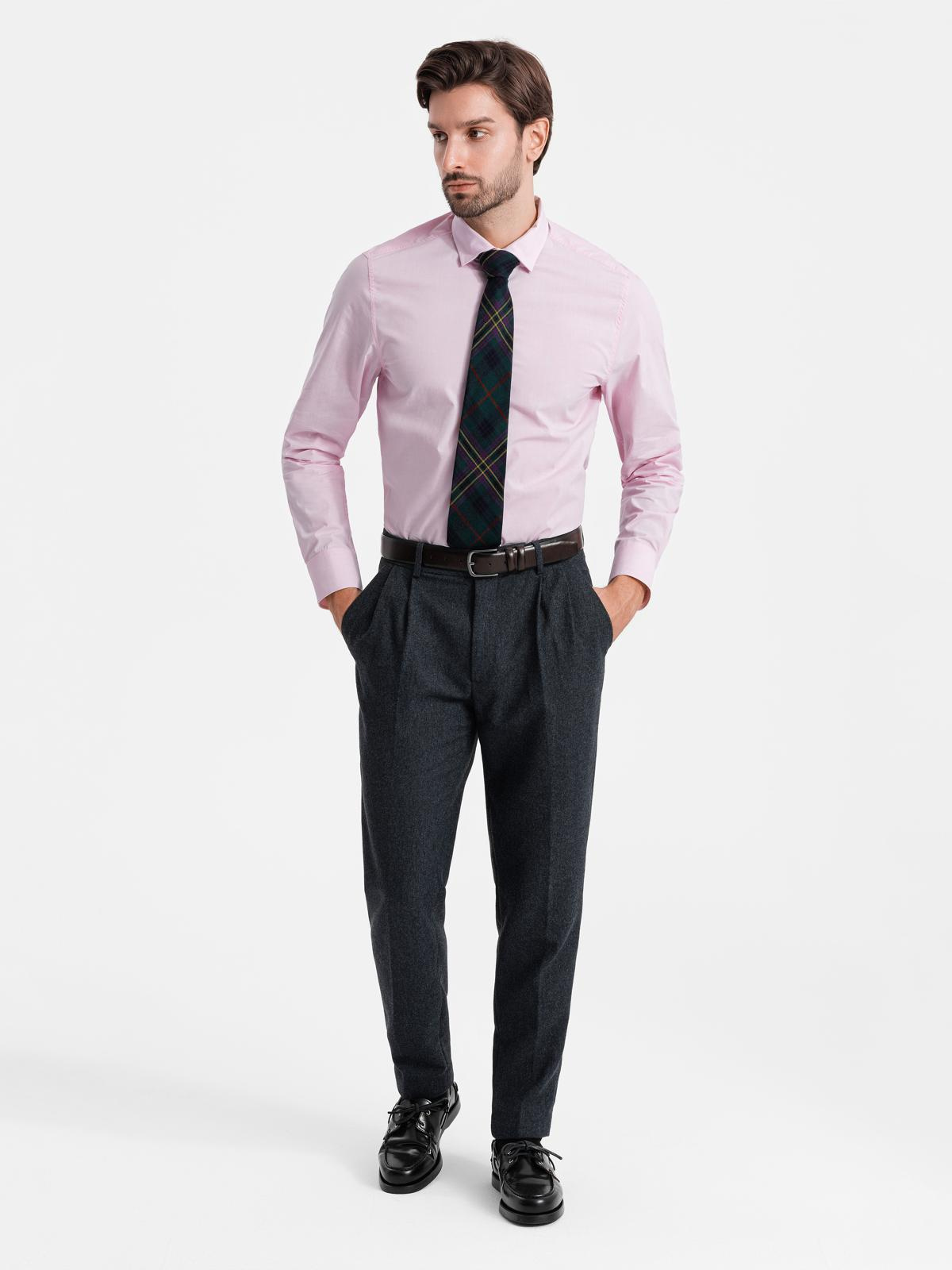 Ombre REGULAR cotton classic shirt - light pink