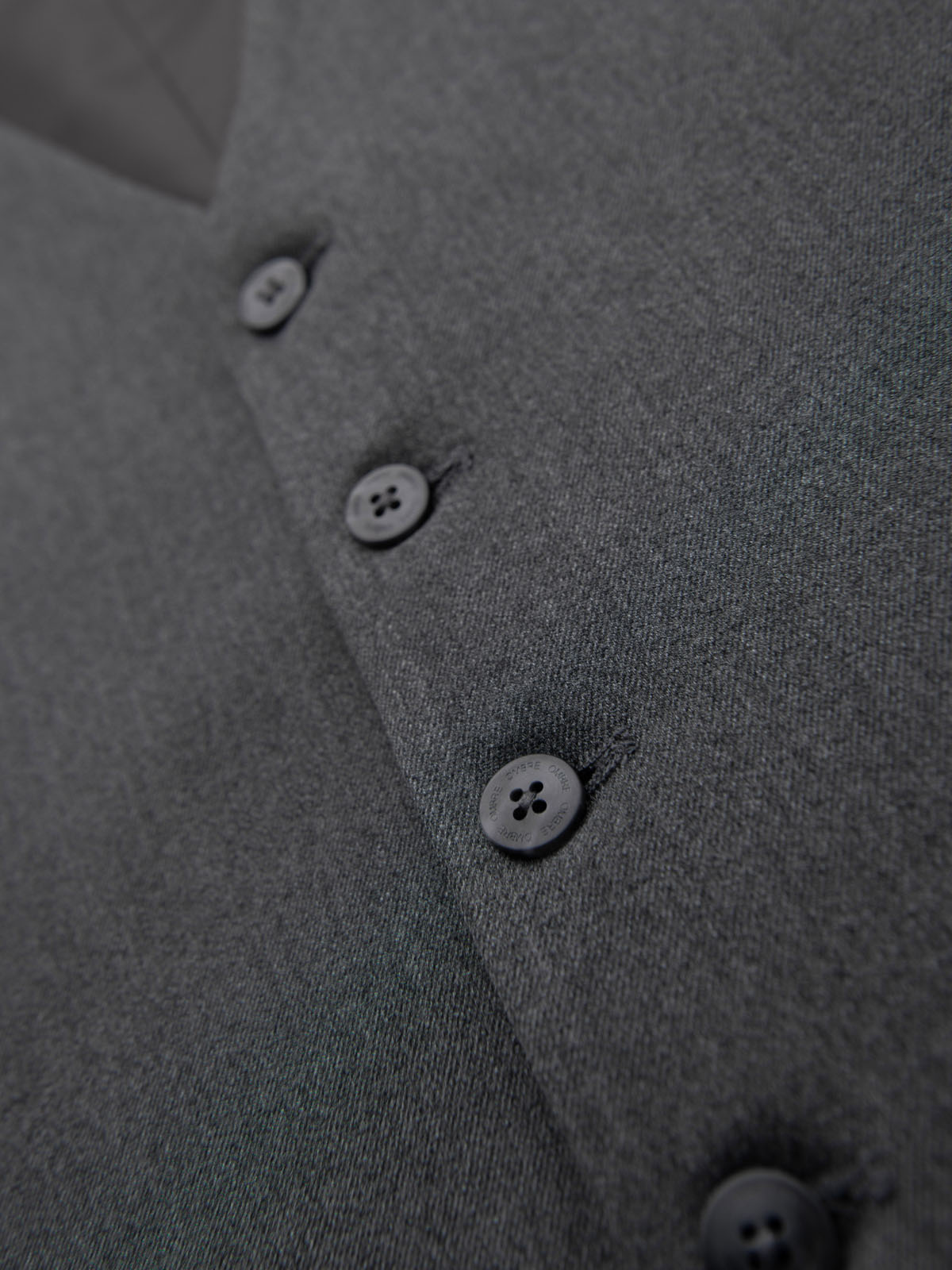 Ombre Men&#039;s suit vest with classic detailing and lining - graphite