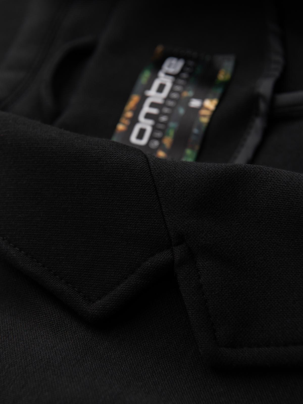 Ombre Men&#039;s SLIM knit jacket with subtle texture - black