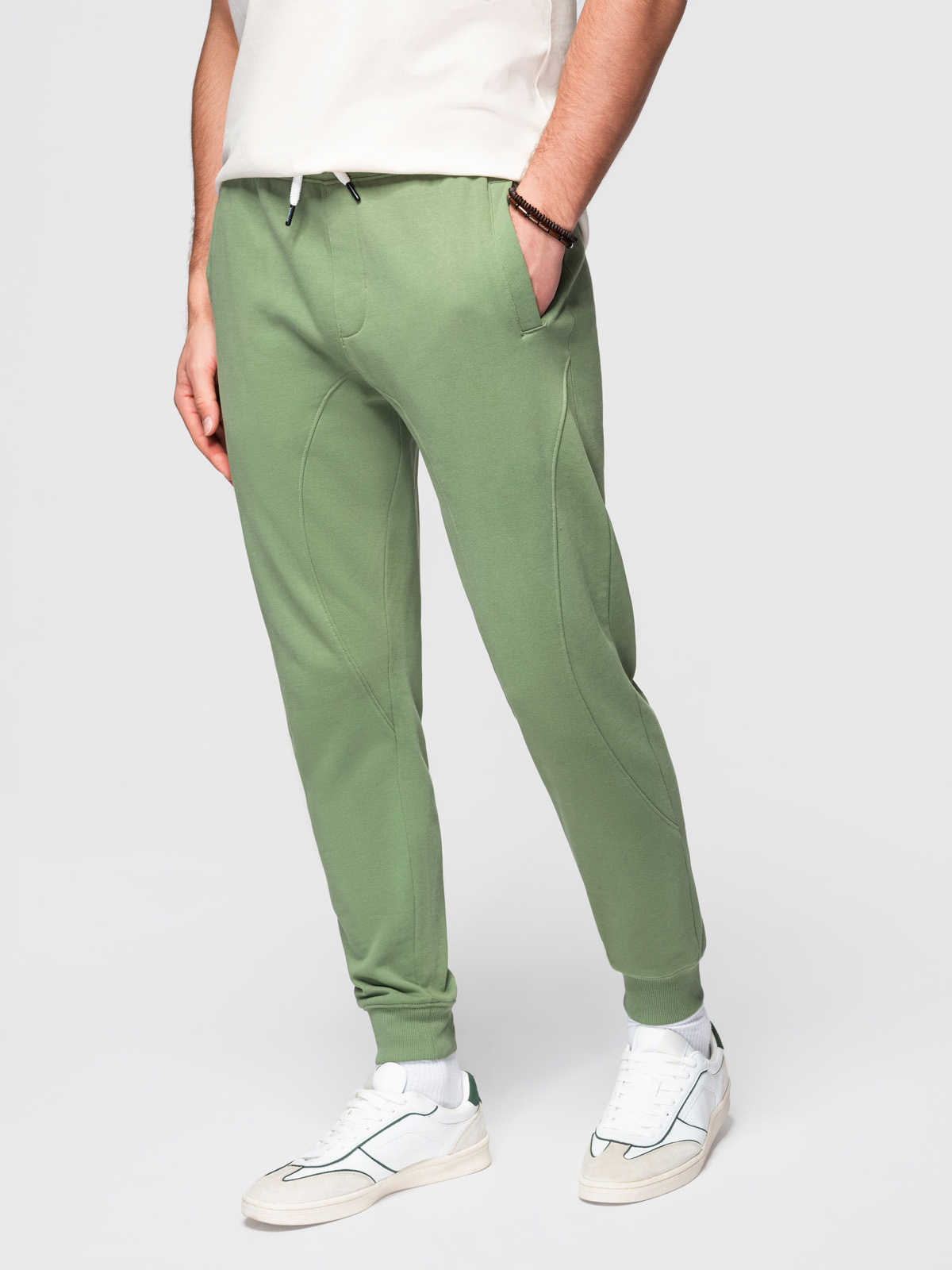 Ombre BASIC pánske jogger tepláky - zelené