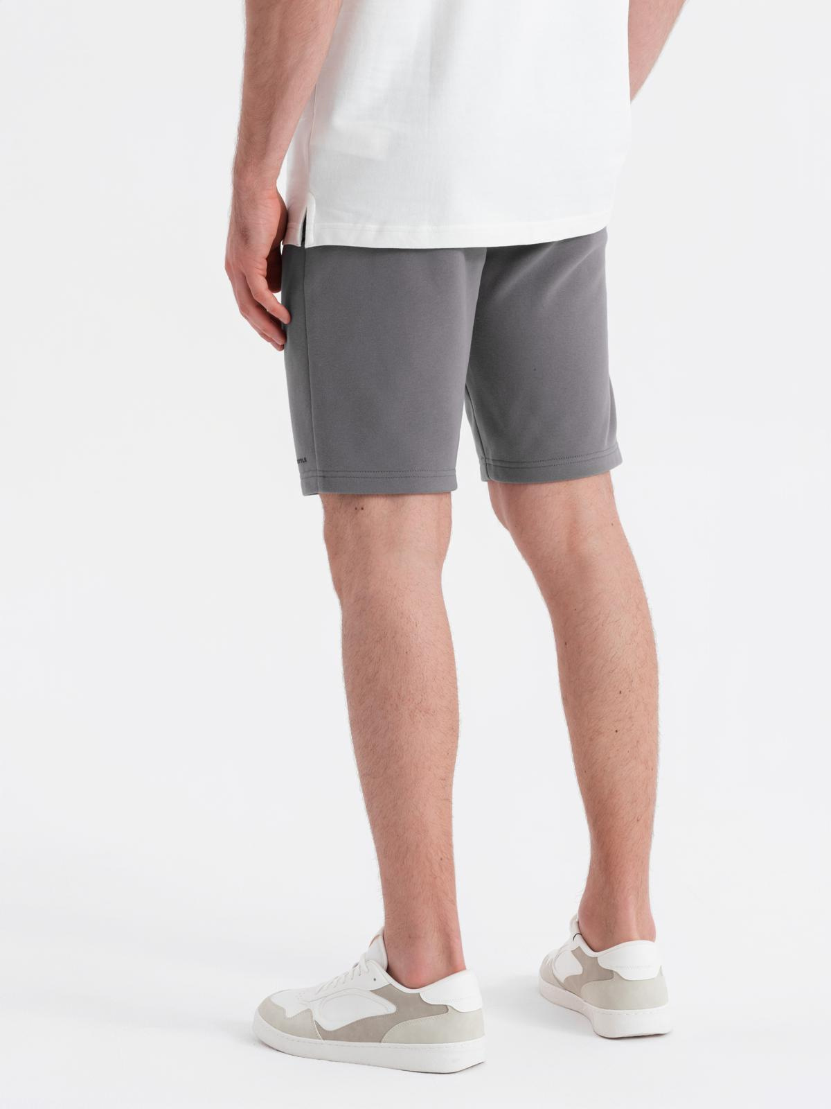 Ombre Fitted men's printed short sweat shorts - grey